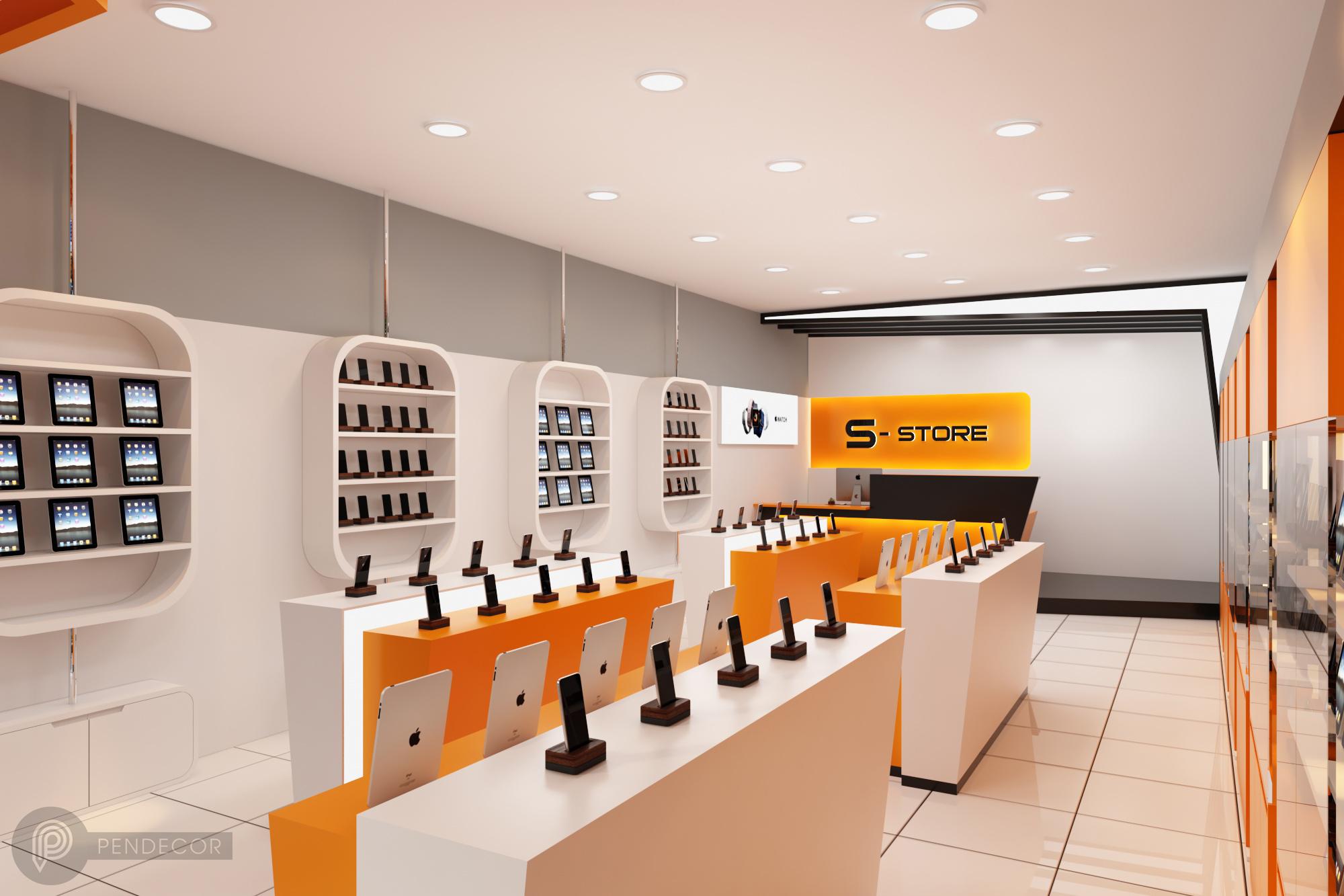 Thiết kế cửa hàng điện thoại S - Store