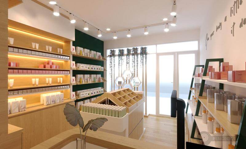 Thiết Kế Shop Mỹ Phẩm Thư Pearl Comestic