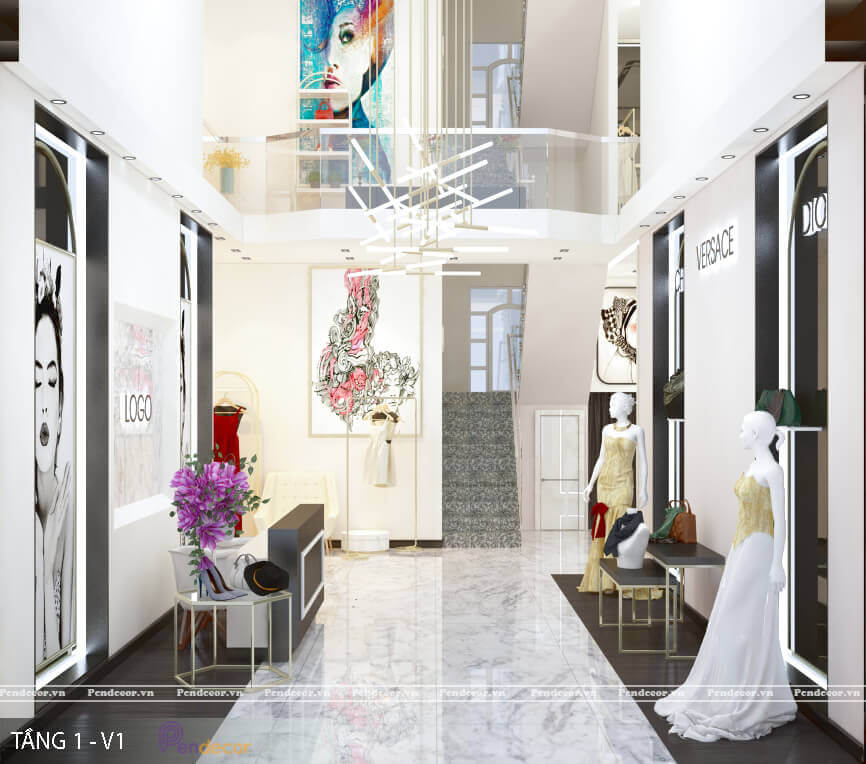 Mẫu thiết kế shop thời trang cao cấp