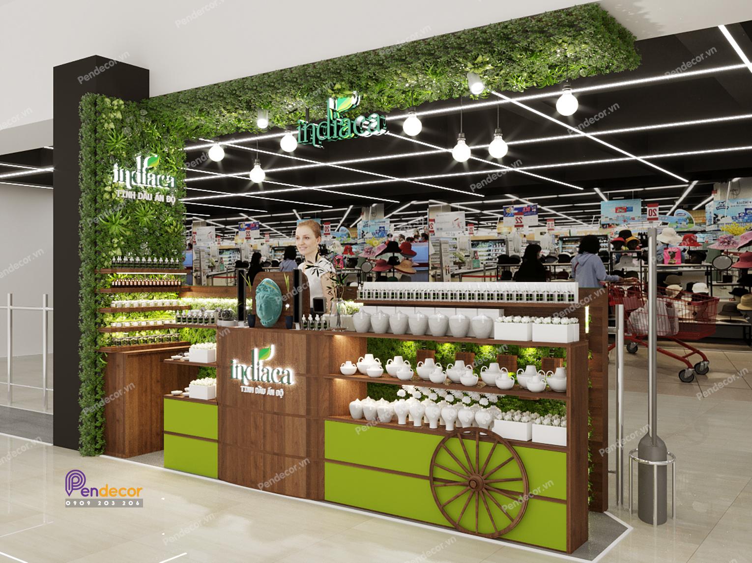 Thiết Kế Chuỗi Cửa Hàng Tinh Dầu Indiaca