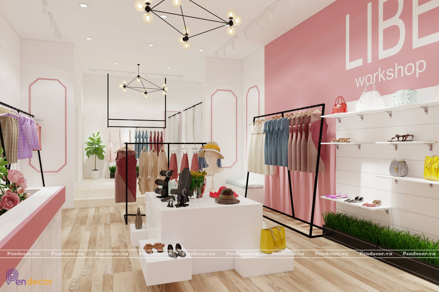 Thiết kế ánh sáng có vai trò quan trọng trong việc làm nổi bật sản phẩm trong shop