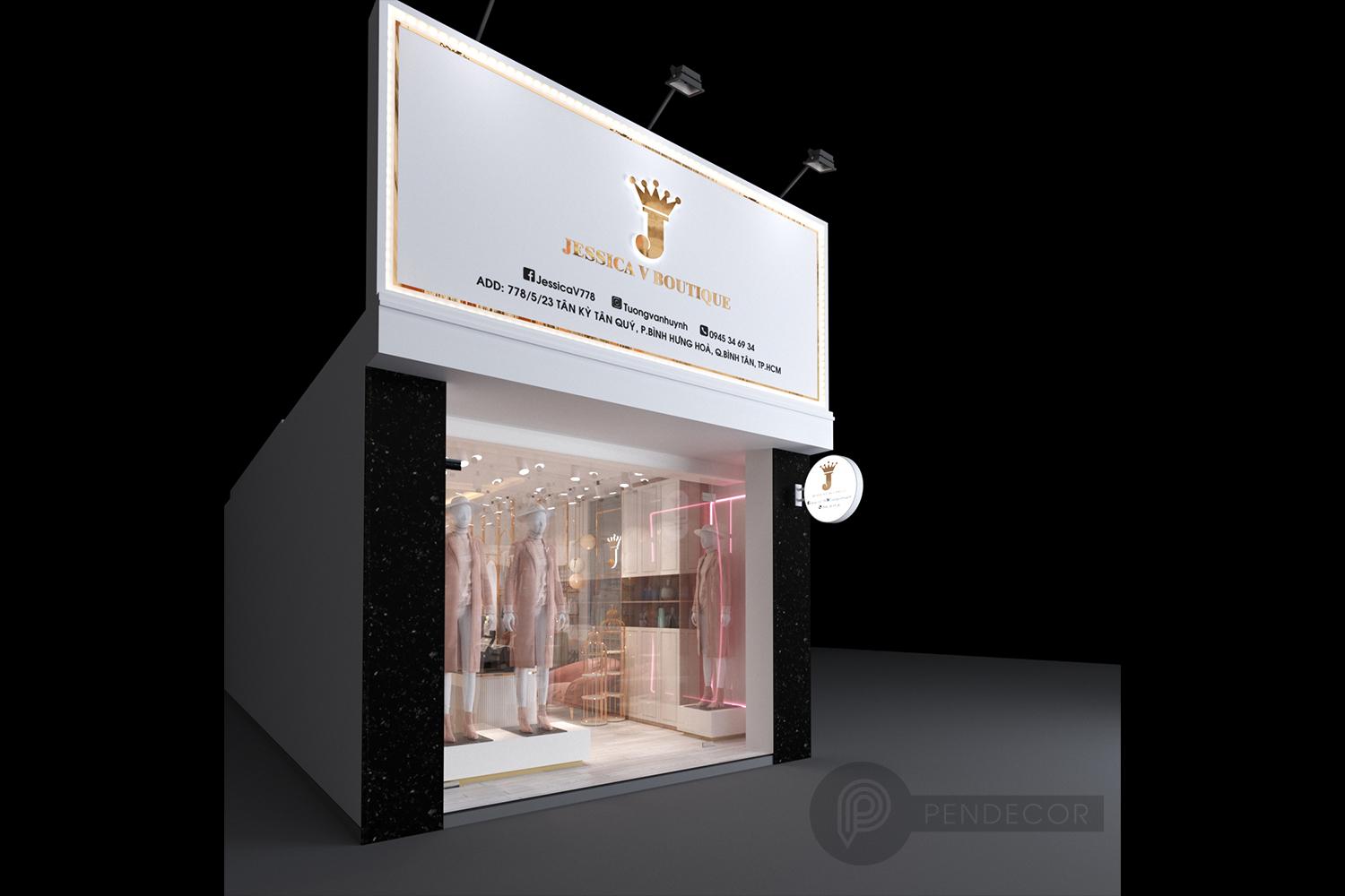 Thiết Kế Shop Thời Trang Nữ Jessica Boutique