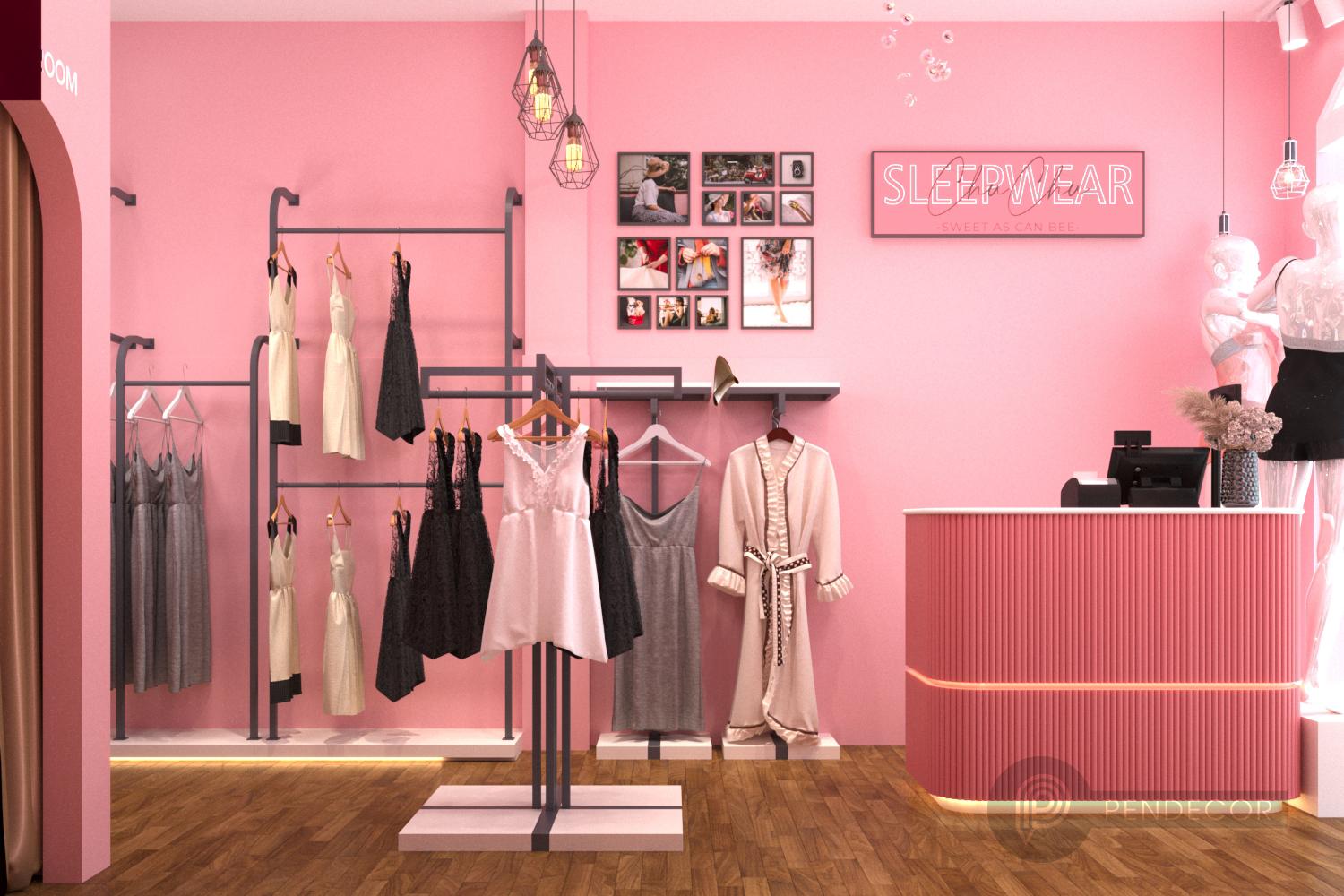 Thiết kế shop đồ lót Chu Chu