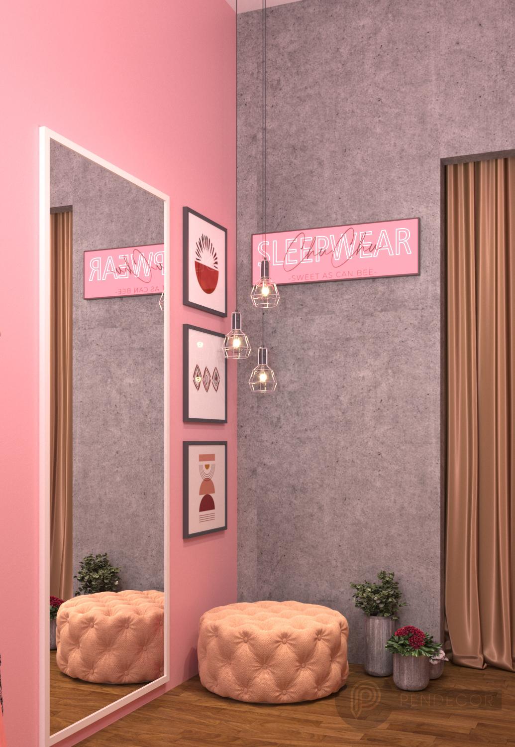 Thiết kế shop đồ lót Chu Chu