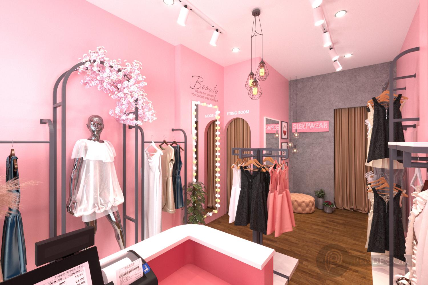 Thiết kế shop đồ lót Chu Chu