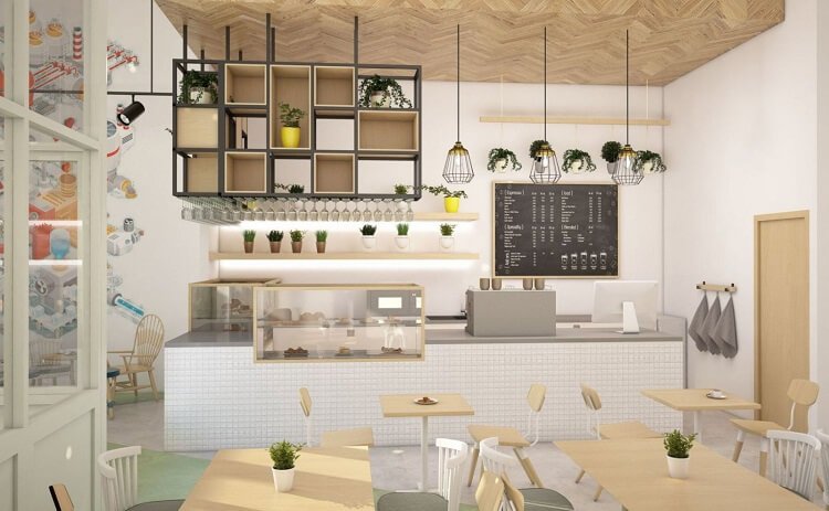 Scandinavian là ý tưởng thiết kế quán cafe được rất nhiều người ưa chuộng