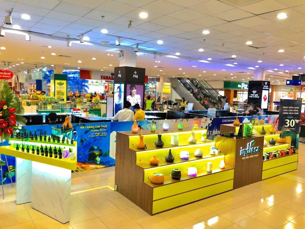 Thi công shop tinh dầu Indiaca tại Coopmart Bảo Lộc - Lâm Đồng