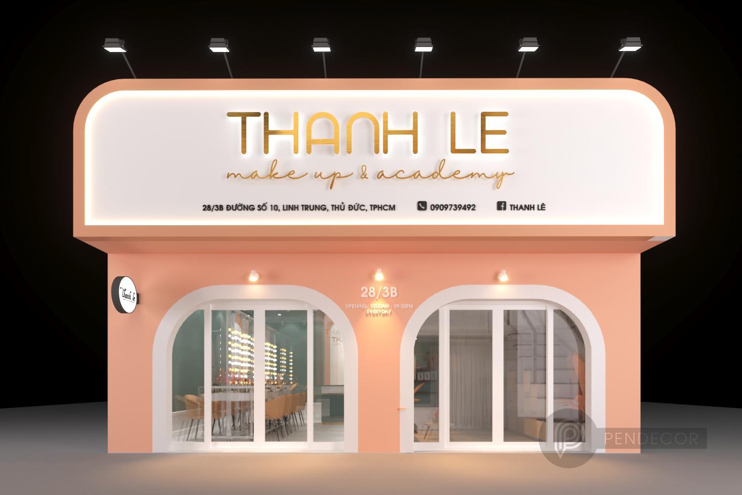 Thiết Kế Shop Studio Make Up Thanh Le