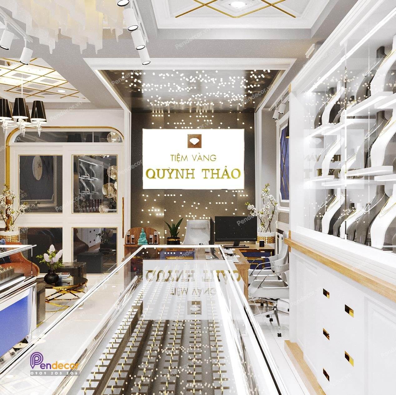 Thiết Kế Tiệm Vàng Quỳnh Thảo