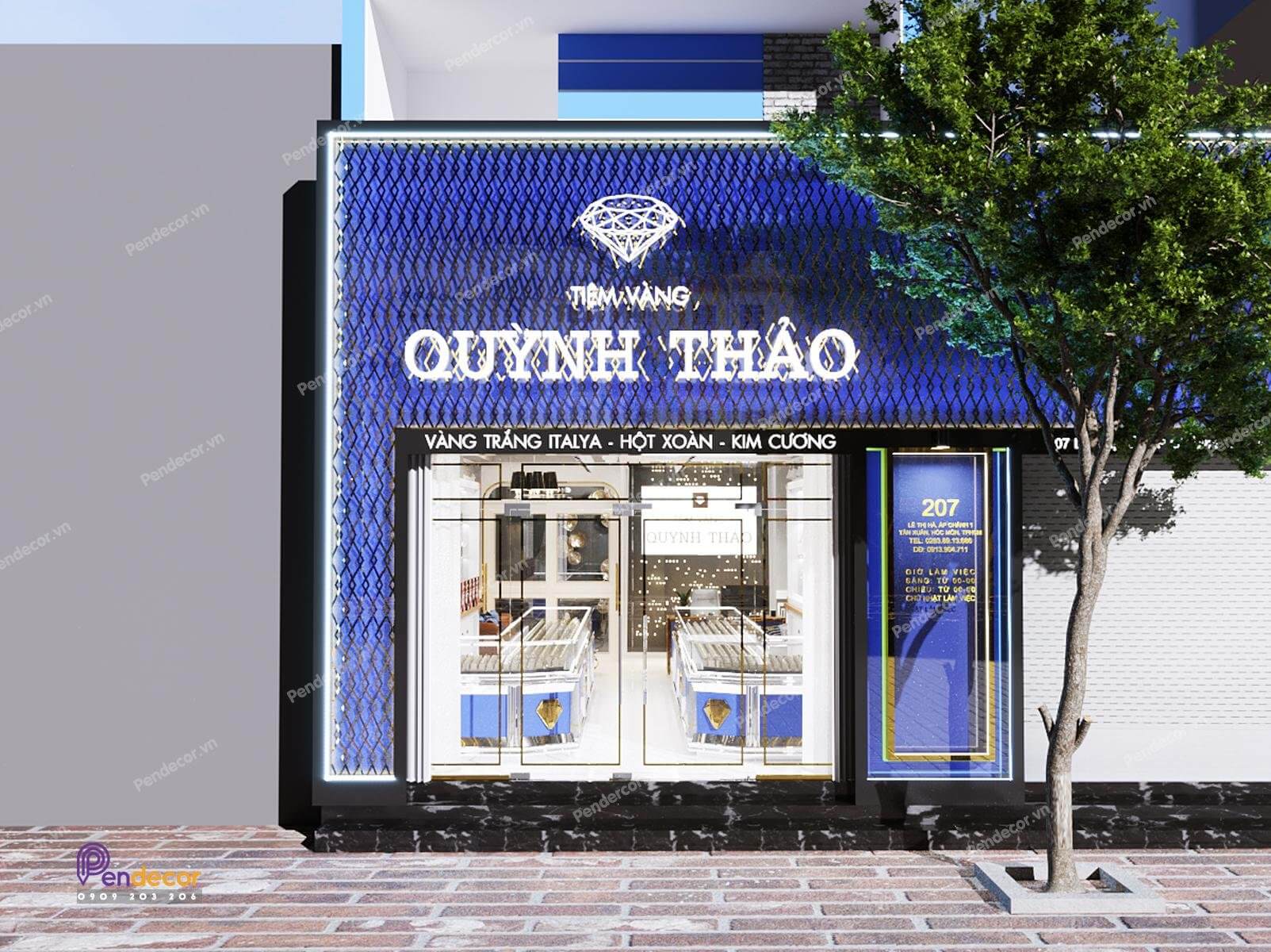Thiết Kế Tiệm Vàng Quỳnh Thảo