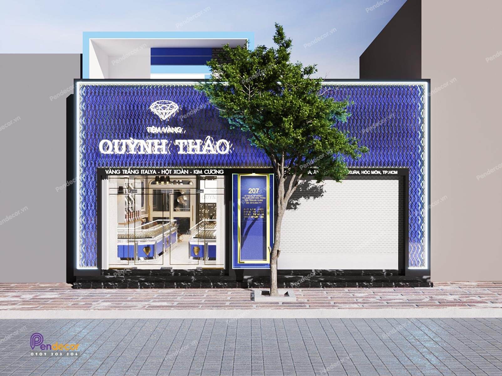 Thiết Kế Tiệm Vàng Quỳnh Thảo