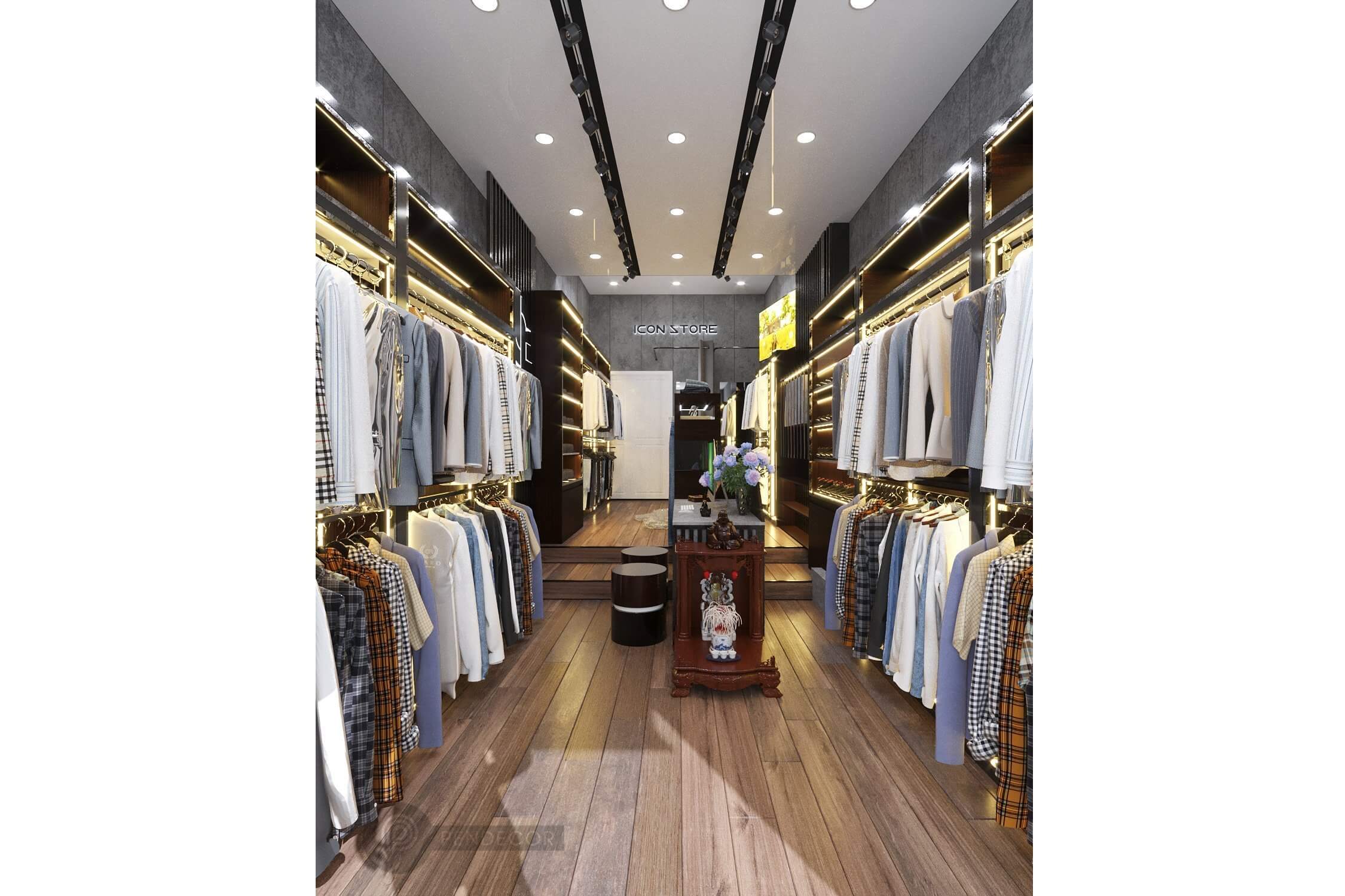 Thiết Kế Shop Thời Trang Nam Icon Store