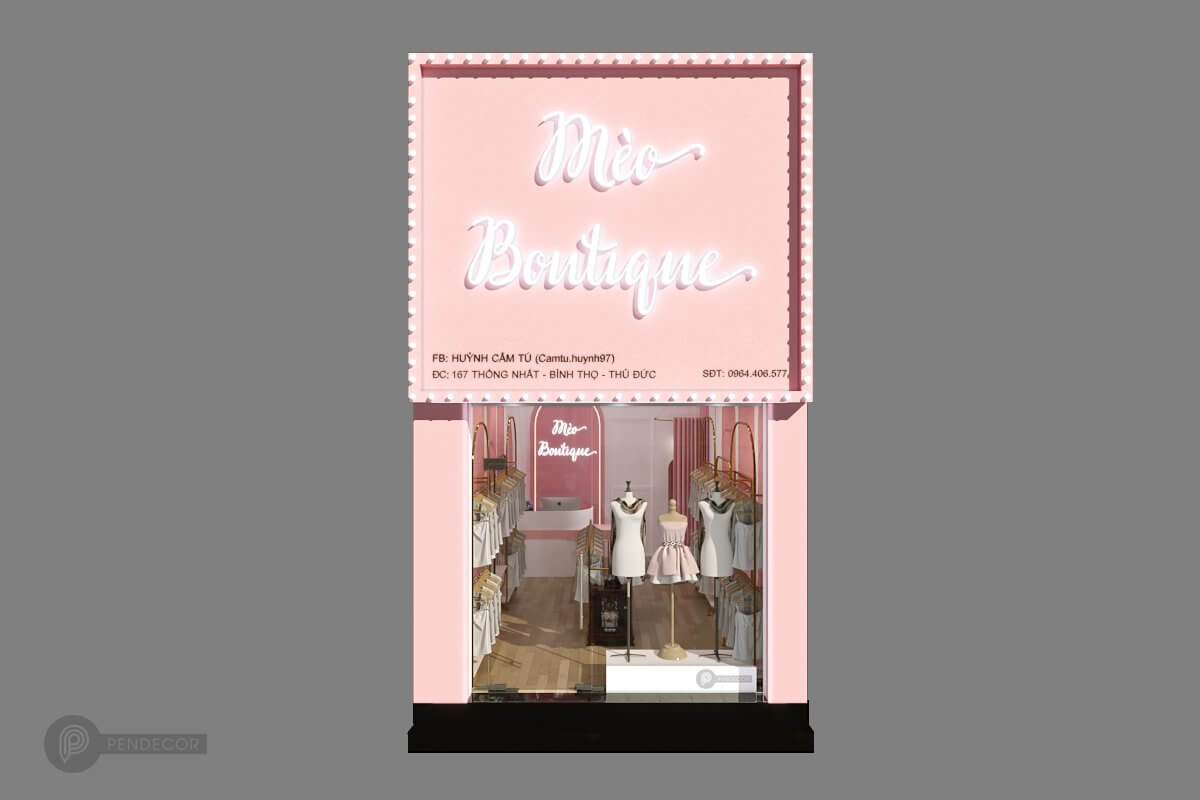 Thiết Kế Shop Thời Trang Nữ Mèo Boutique