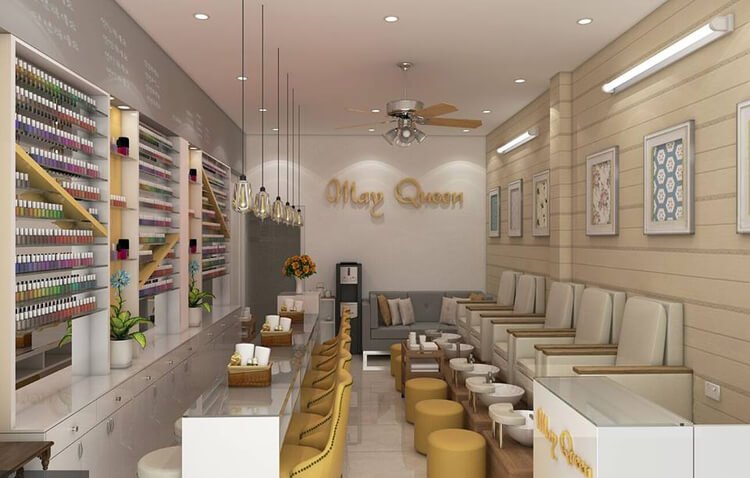 Thiết kế tiệm nails cho người mệnh Thổ