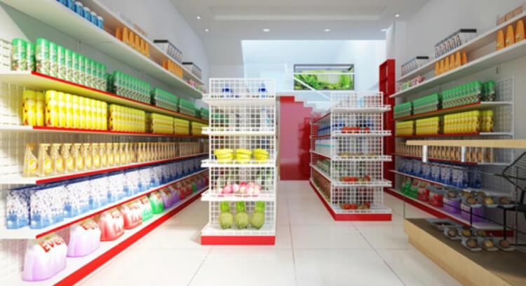 Thiết kế nội thất siêu thị này đem đến một không gian rất đẹp mắt