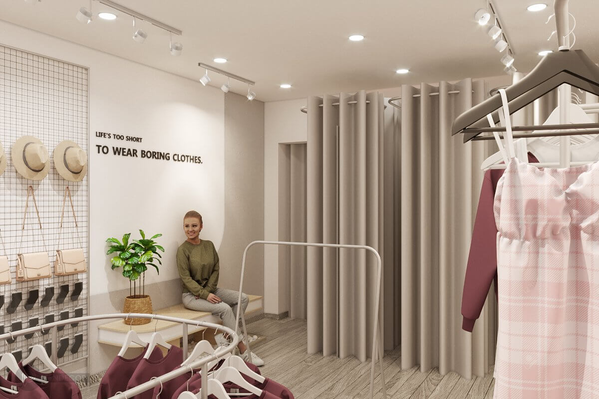 Thiết Kế Shop Thời Trang Nữ Bou Clothing