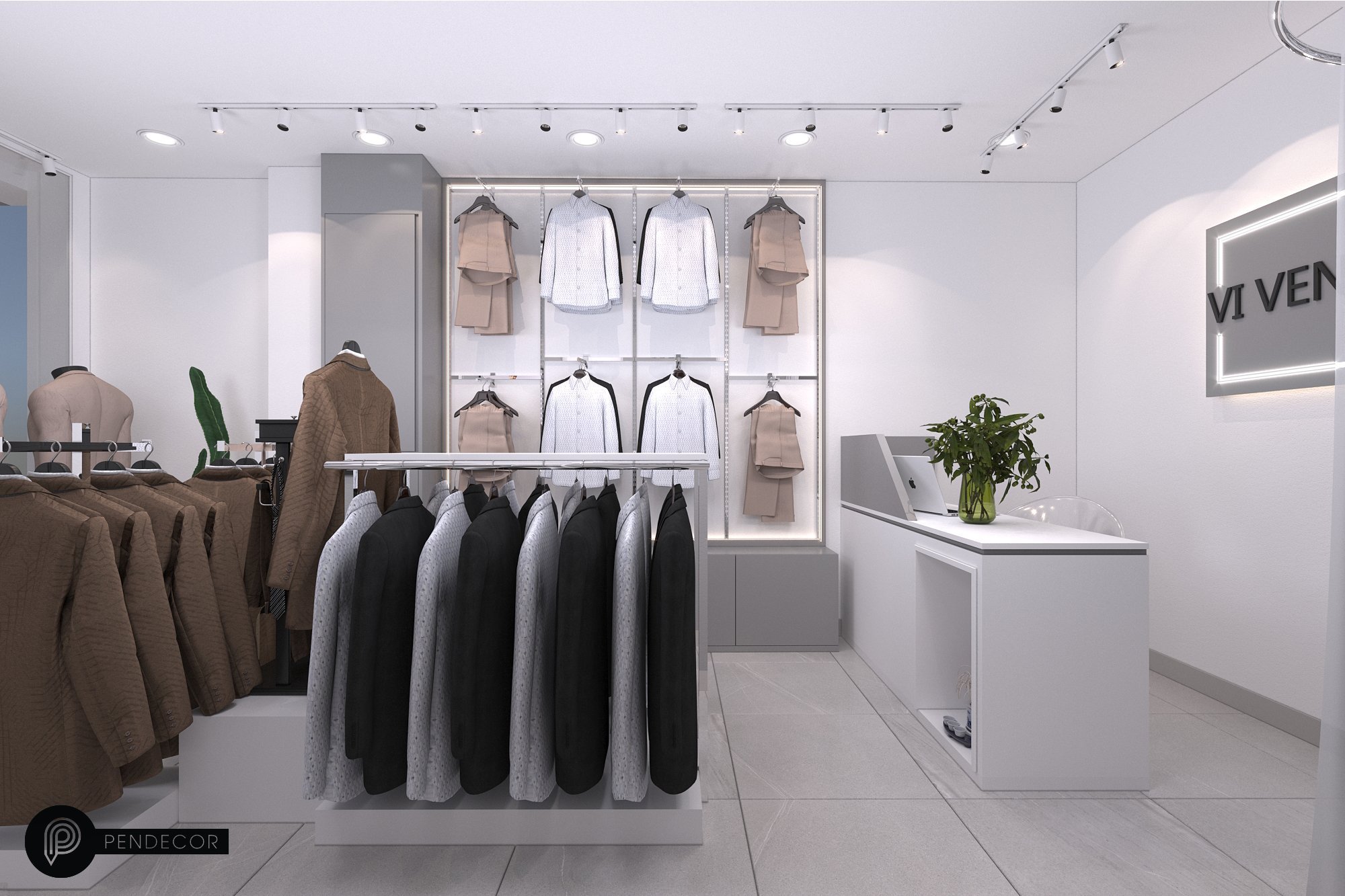 Thiết Kế Shop Thời Trang Nam Viven Store