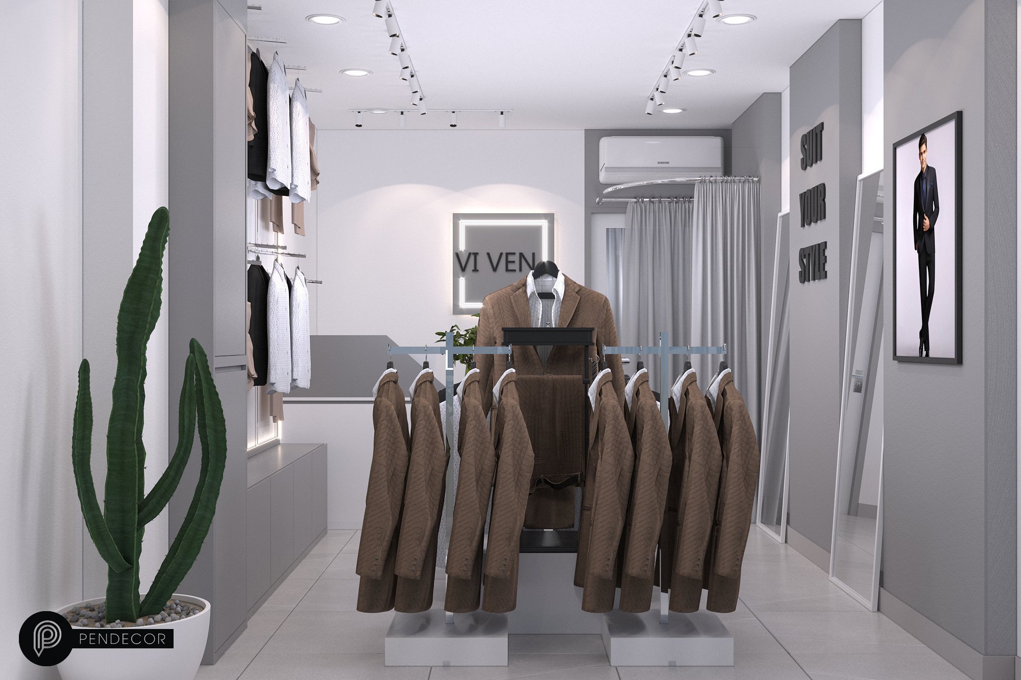 Thiết Kế Shop Thời Trang Nam Viven Store