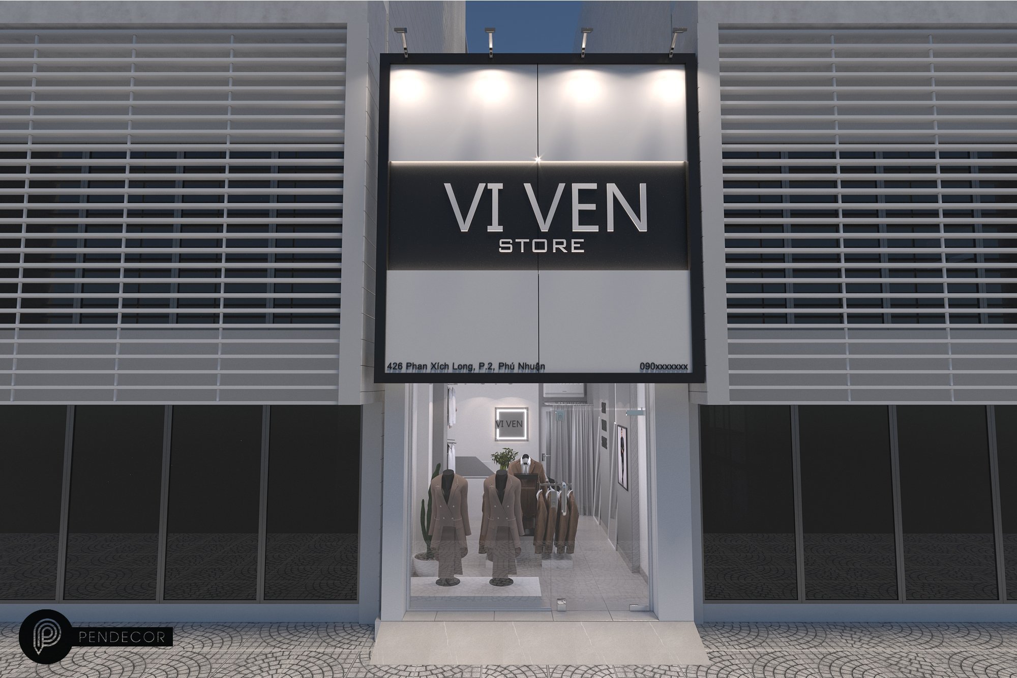 Thiết Kế Shop Thời Trang Nam Viven Store