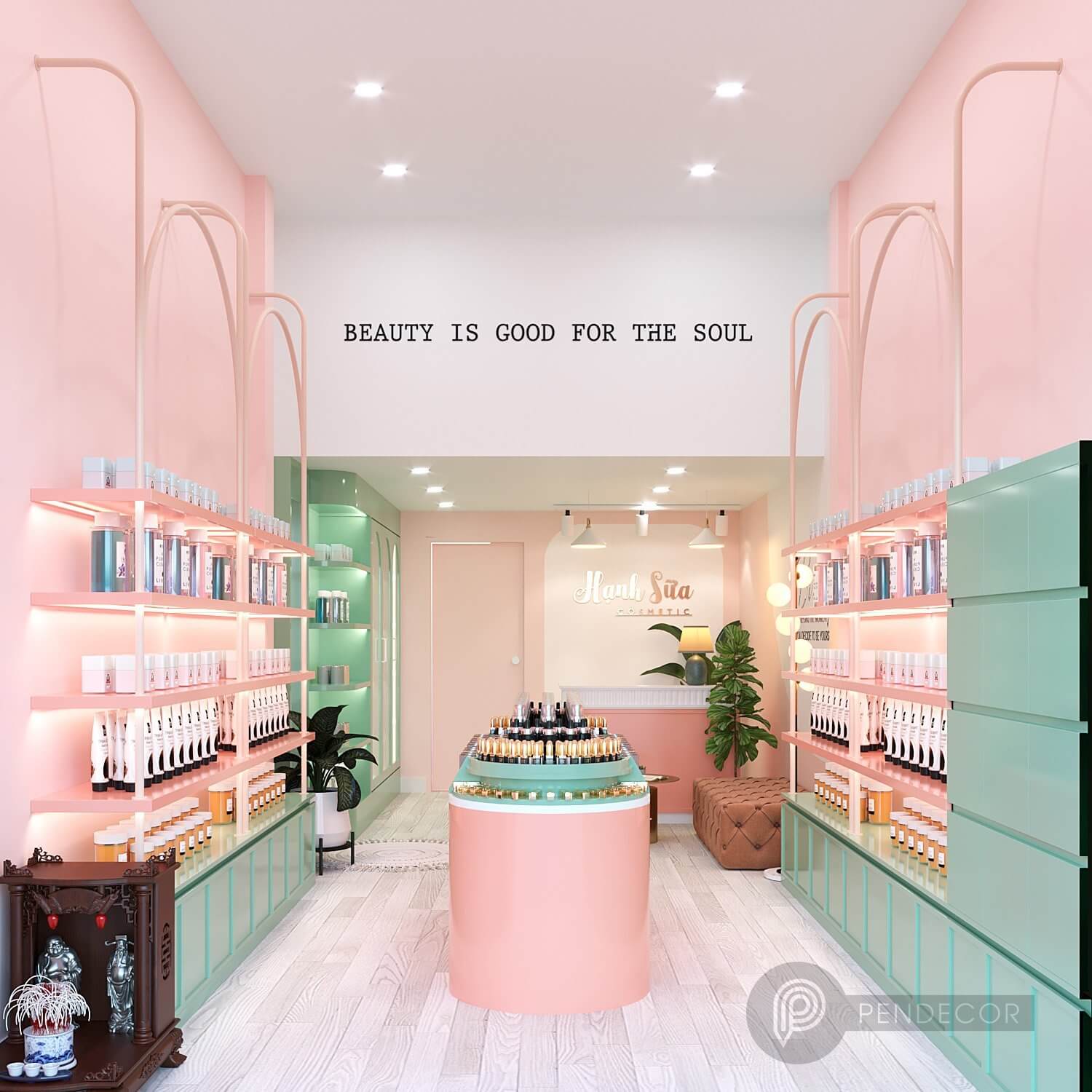 Thiết Kế Shop Mỹ Phẩm Hạnh Sữa Cosmestic