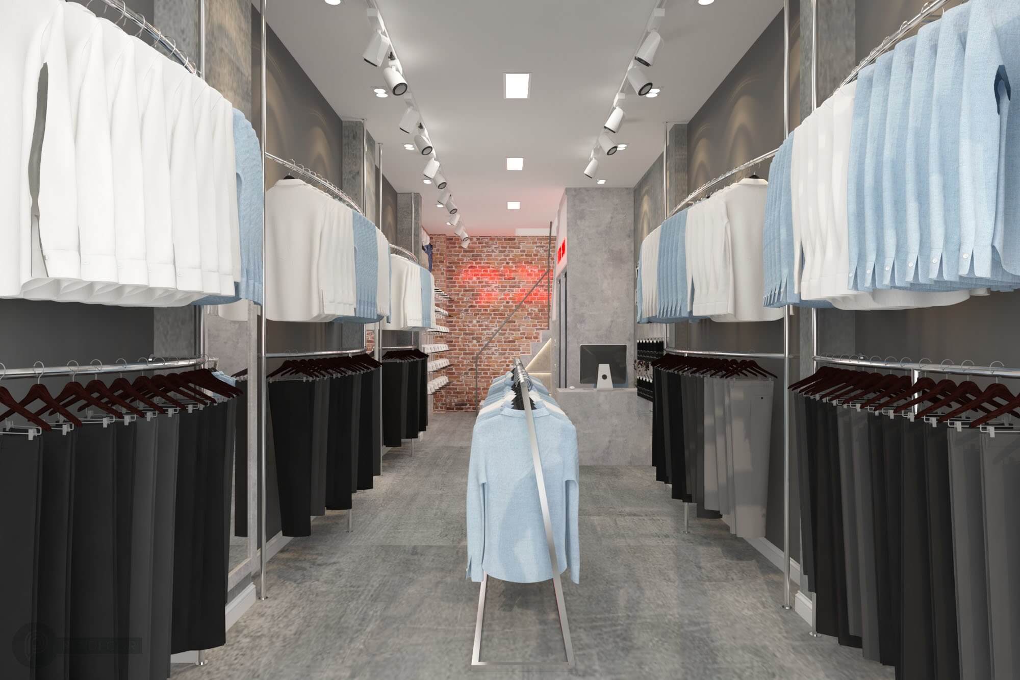 Thiết Kế Shop Thời Trang Nam K300.District