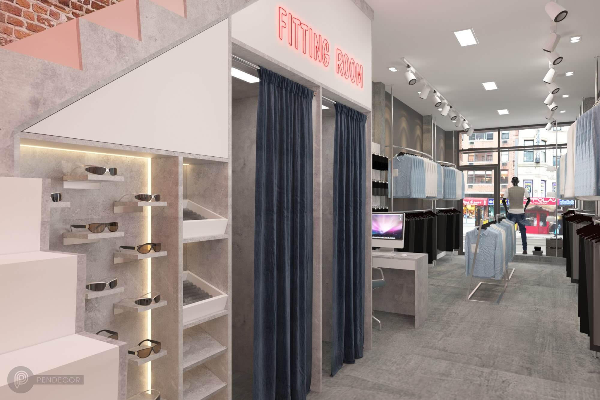 Thiết Kế Shop Thời Trang Nam K300.District