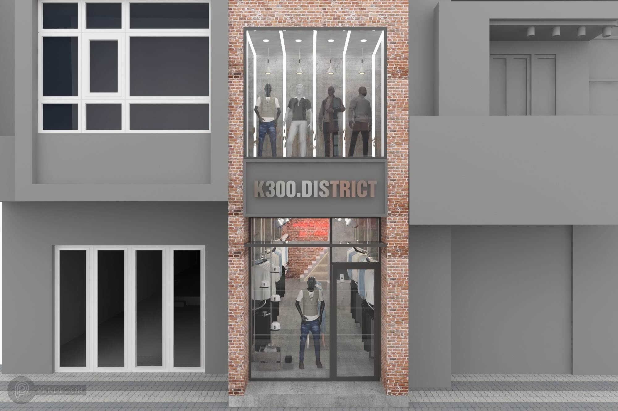 Thiết Kế Shop Thời Trang Nam K300.District