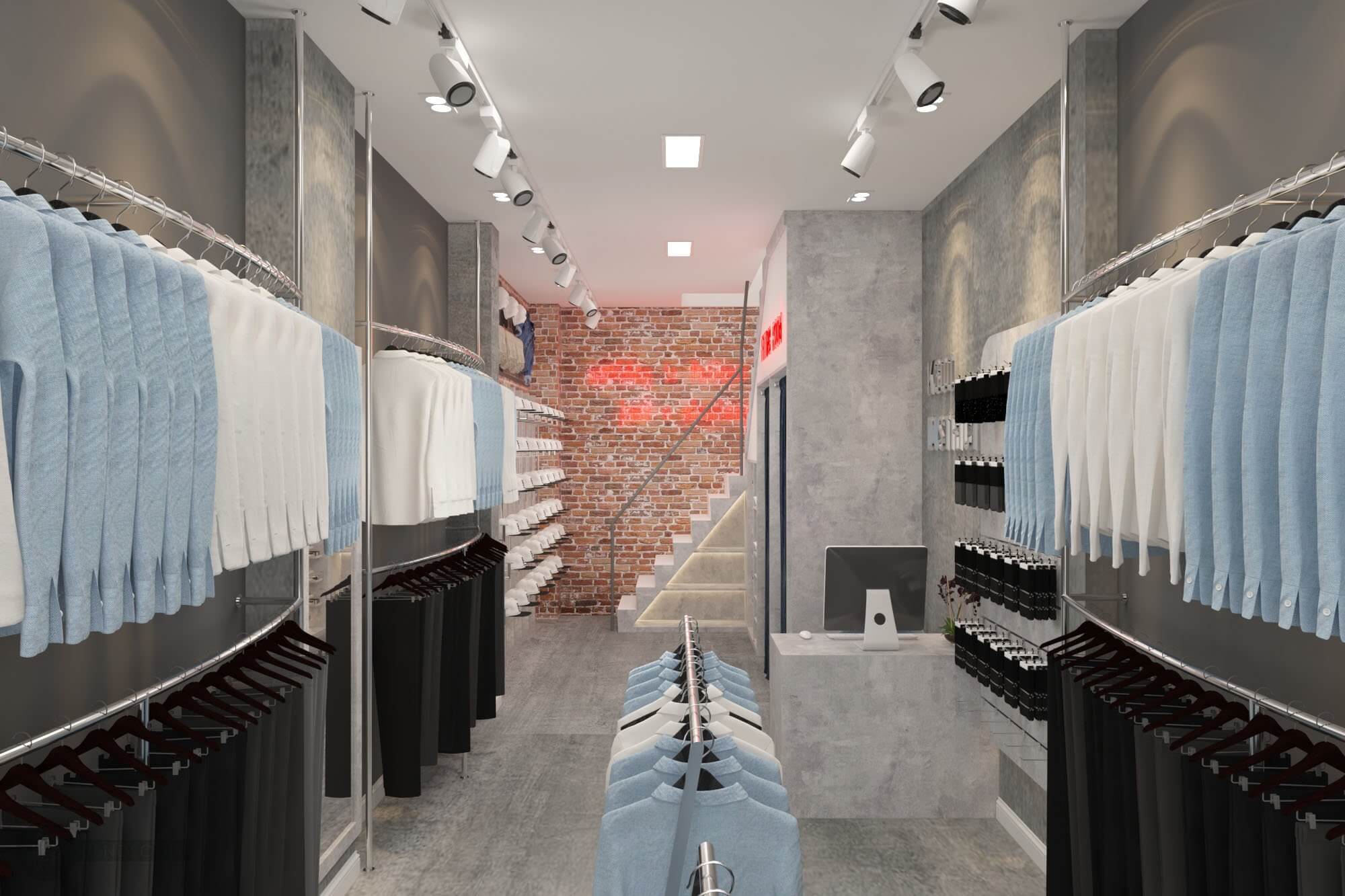 Thiết Kế Shop Thời Trang Nam K300.District