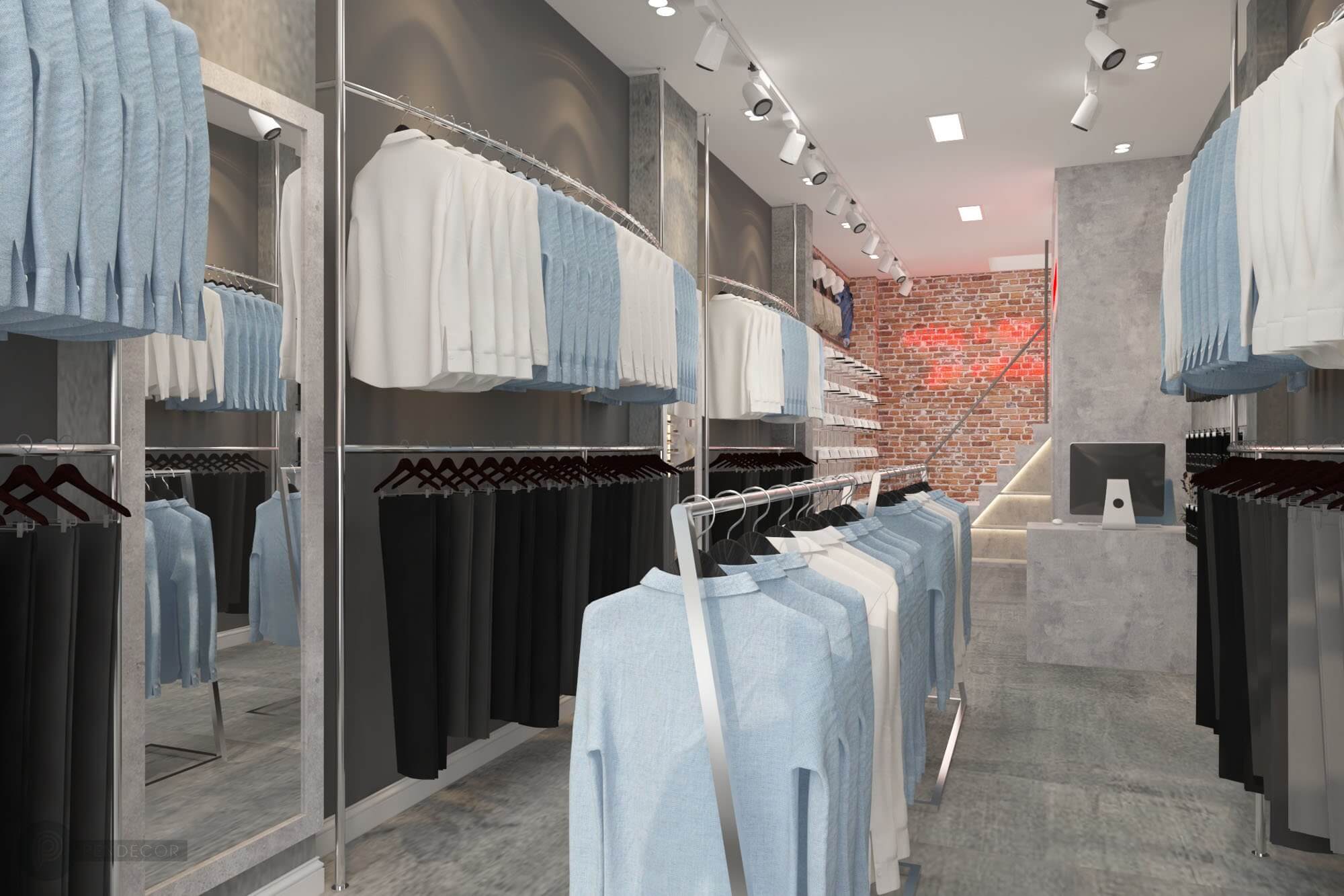 Thiết Kế Shop Thời Trang Nam K300.District