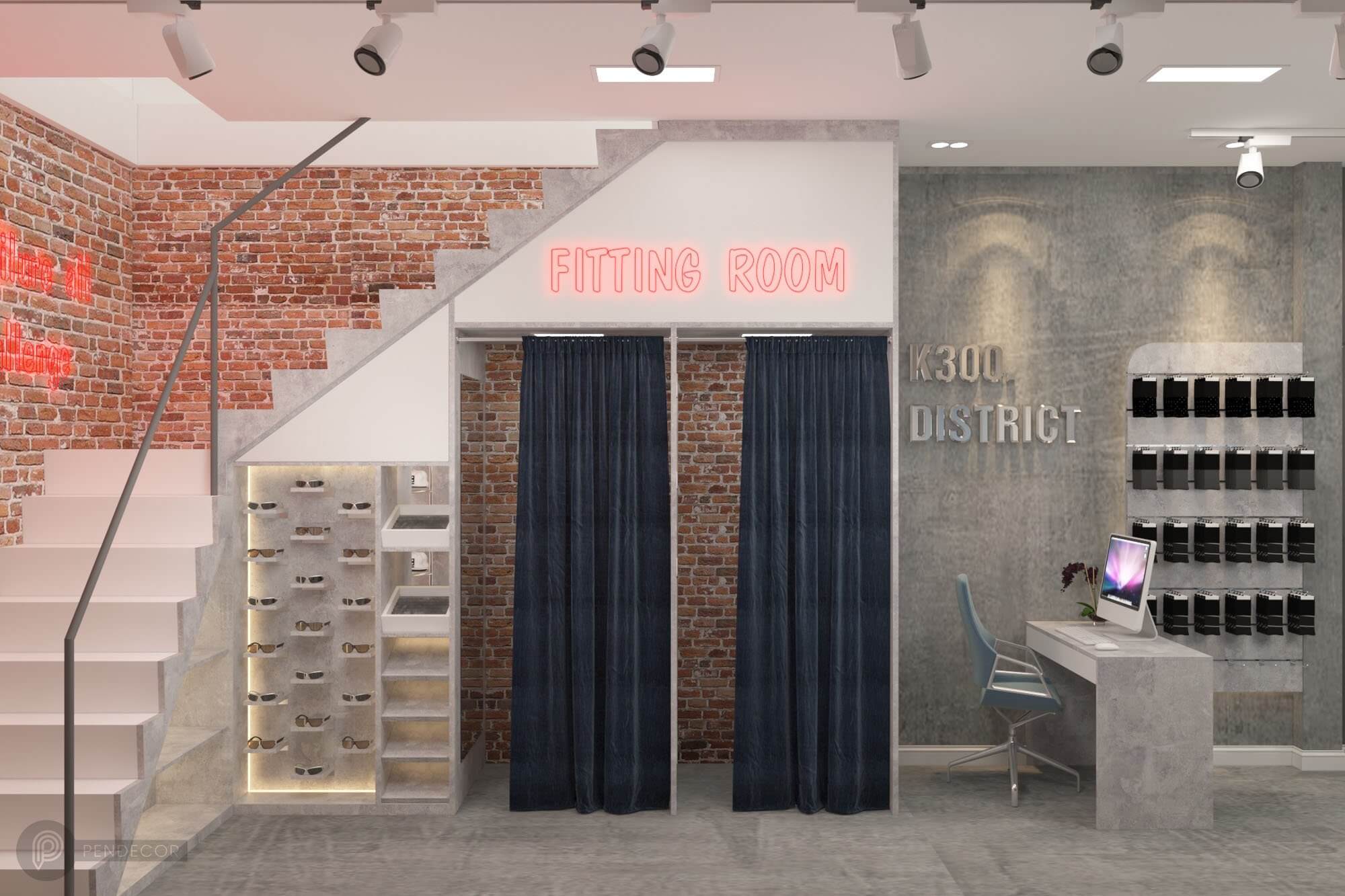 Thiết Kế Shop Thời Trang Nam K300.District