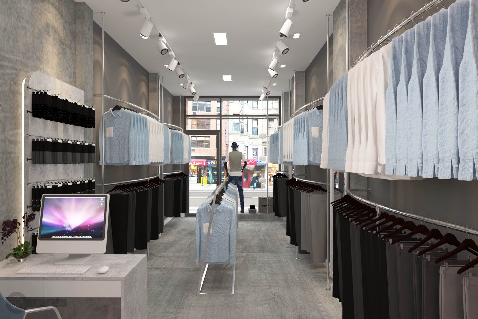 Thiết Kế Shop Thời Trang Nam K300.District