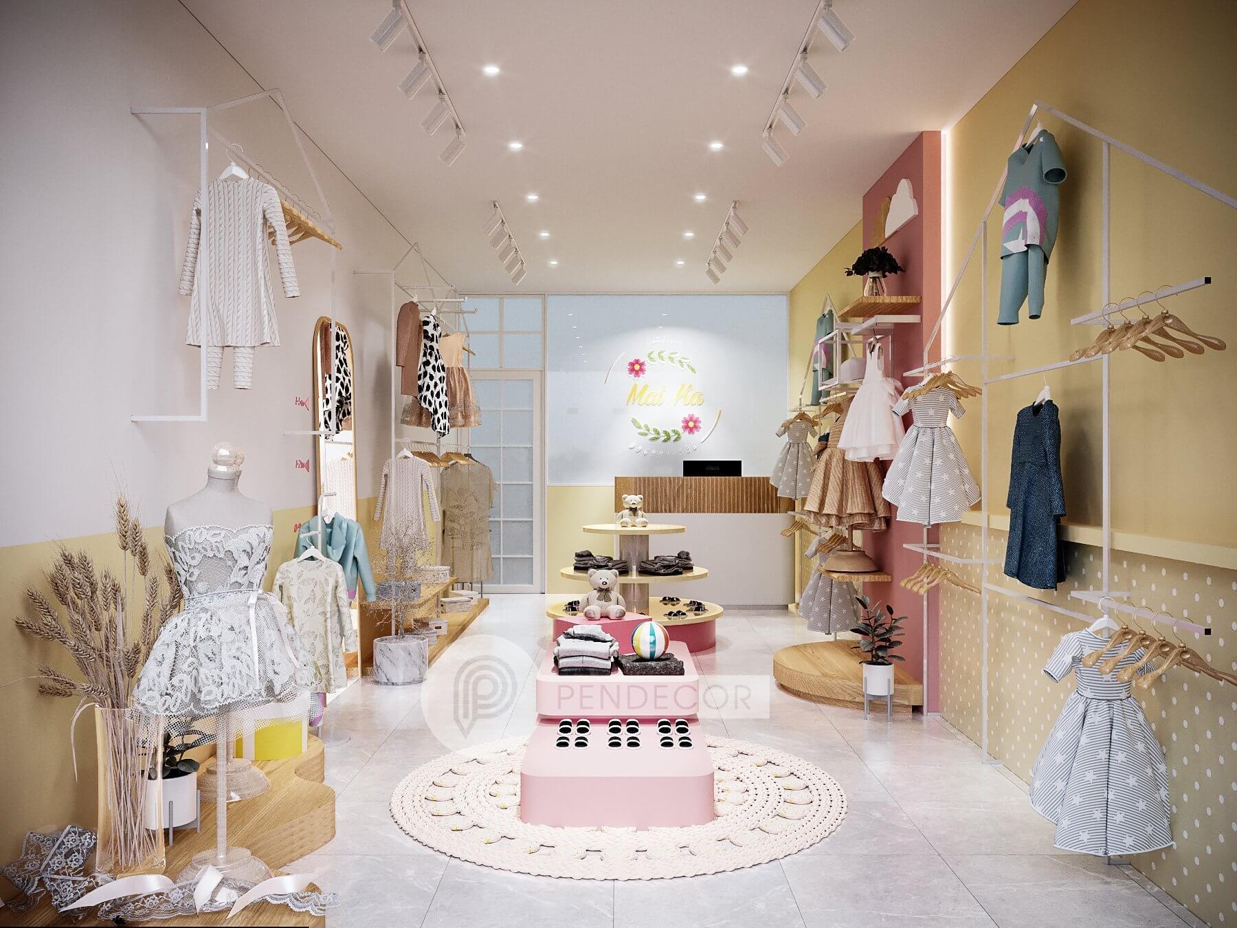 Thiết Kế Và Thi Công Shop Thời Trang Trẻ Em Mai Ka Boutique