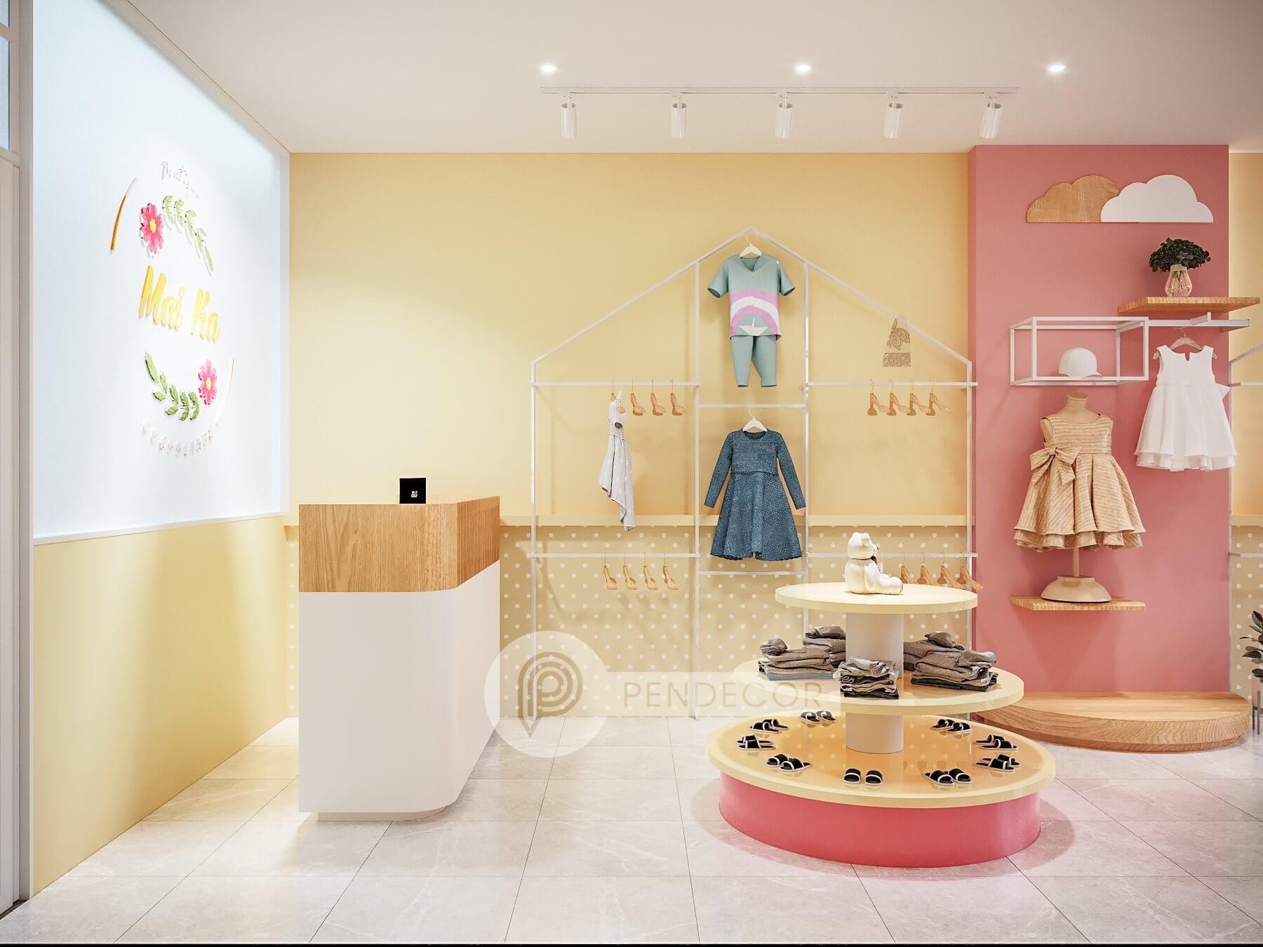Thiết Kế Và Thi Công Shop Thời Trang Trẻ Em Mai Ka Boutique
