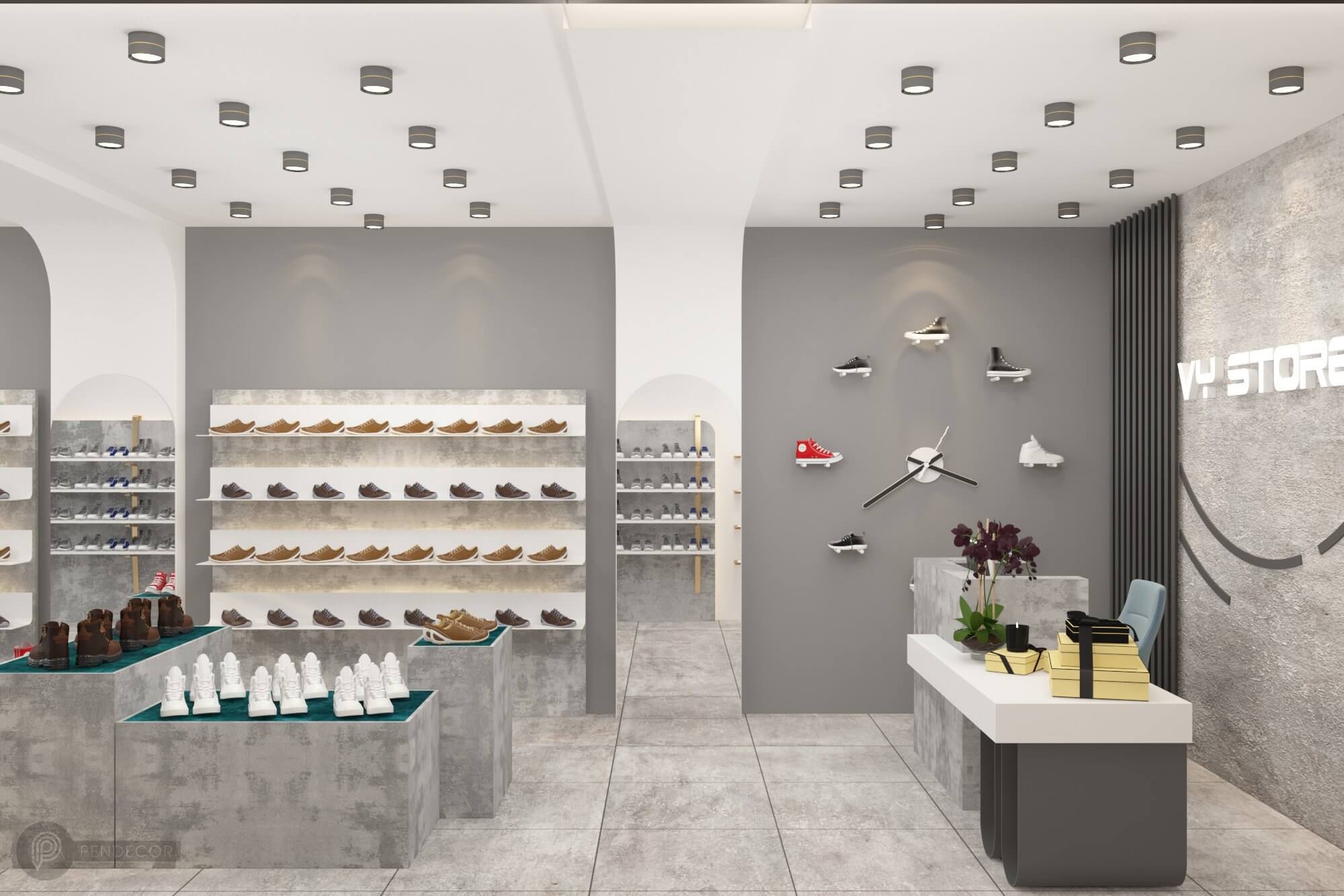 Thiết Kế Shop Giày Phụ Kiện Nam Vy Store