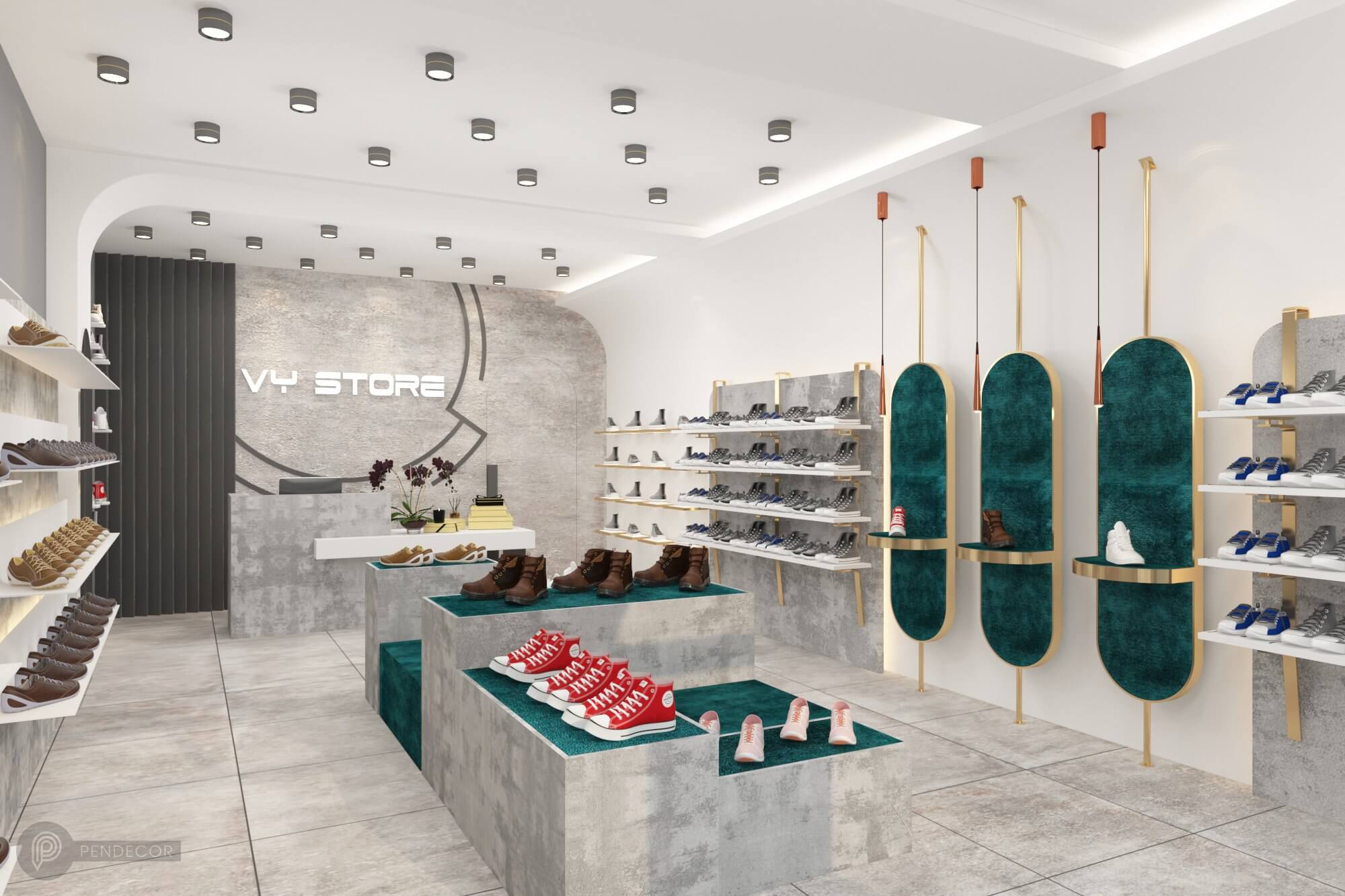 Thiết Kế Shop Giày Phụ Kiện Nam Vy Store