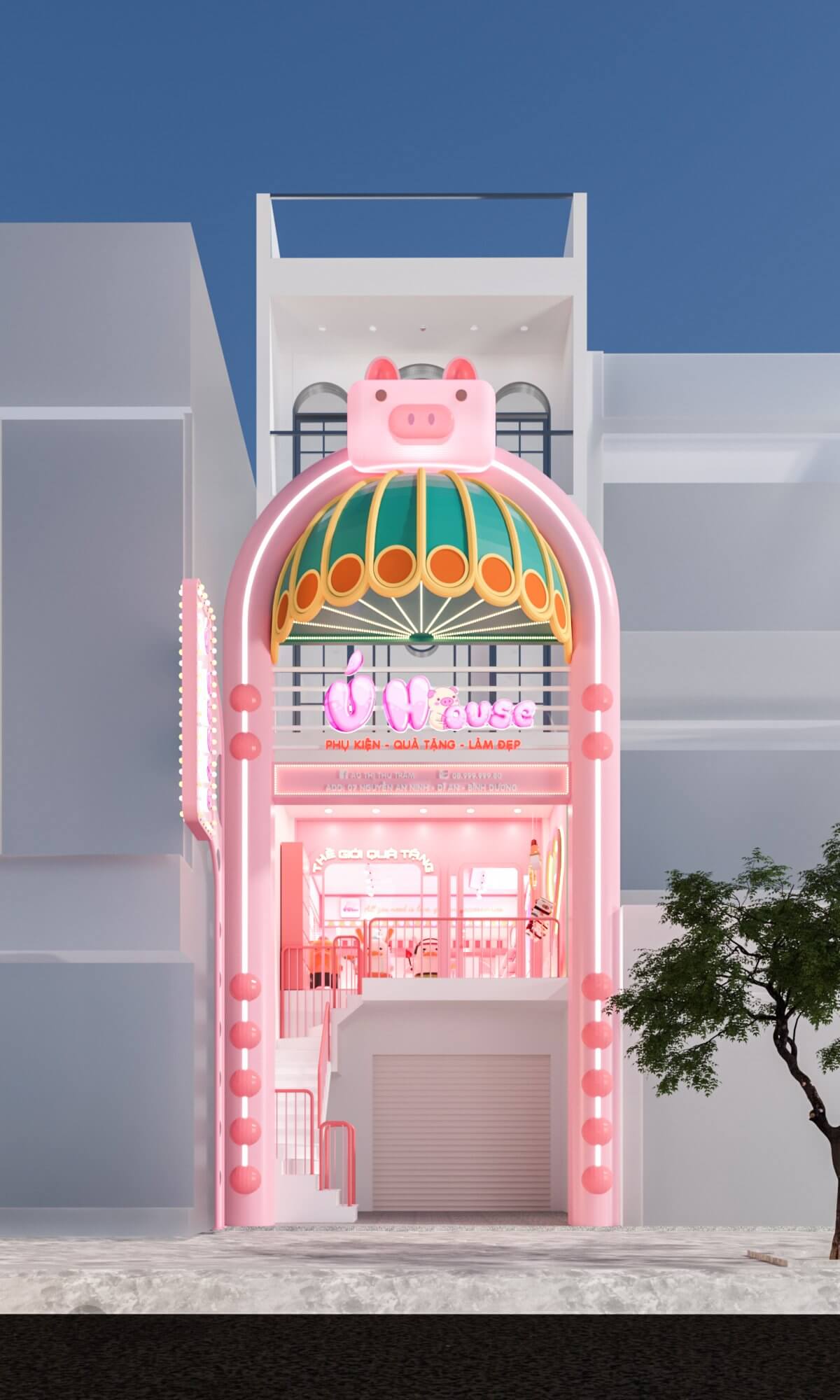 Thiết Kế & Thi Công Shop Phụ Kiện Ú House