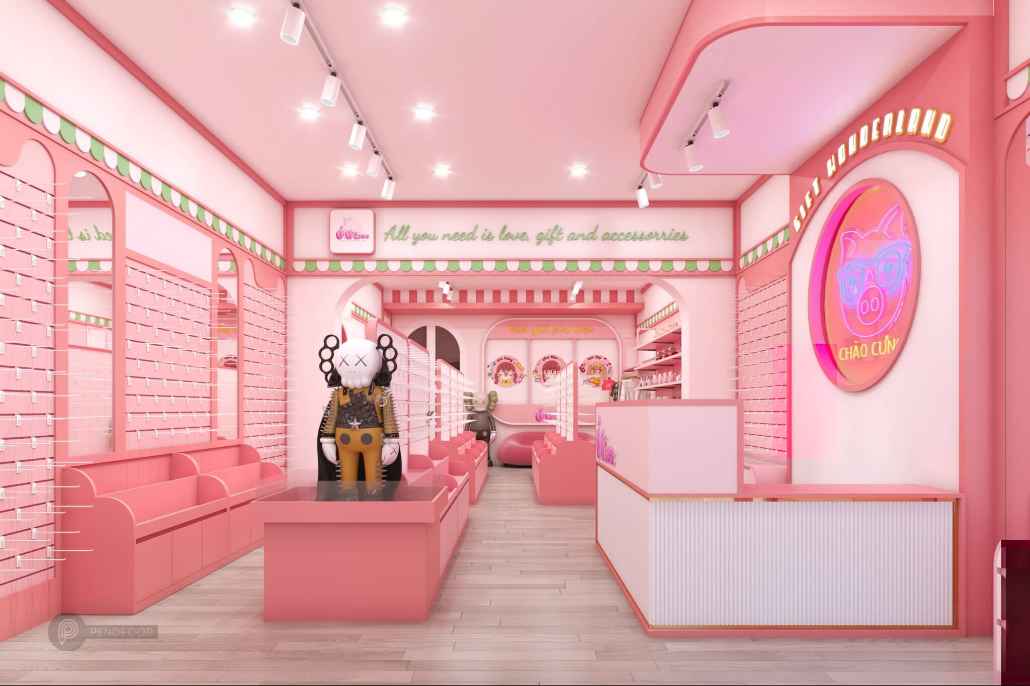 Thiết Kế & Thi Công Shop Phụ Kiện Ú House