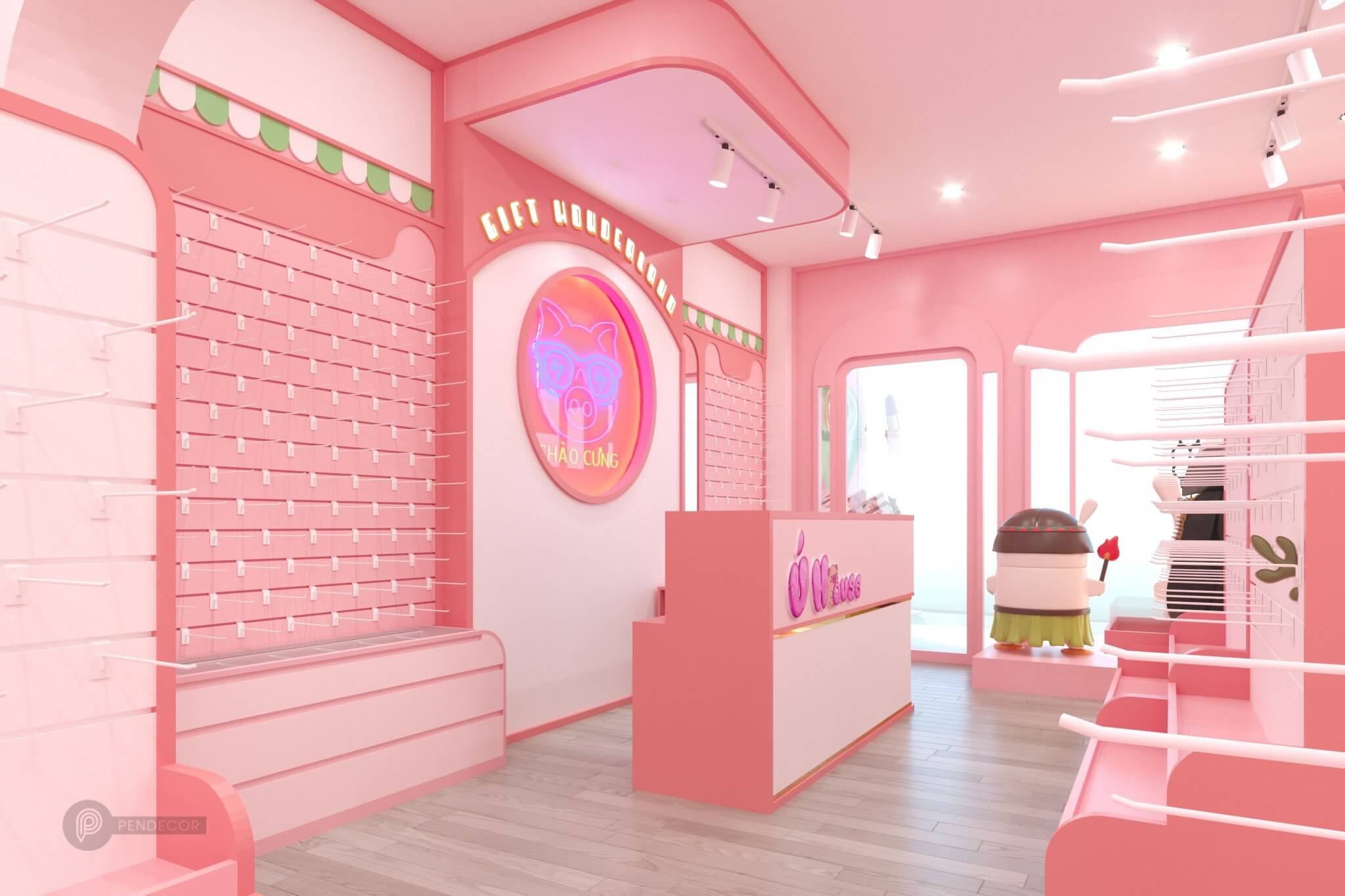 Thiết Kế & Thi Công Shop Phụ Kiện Ú House