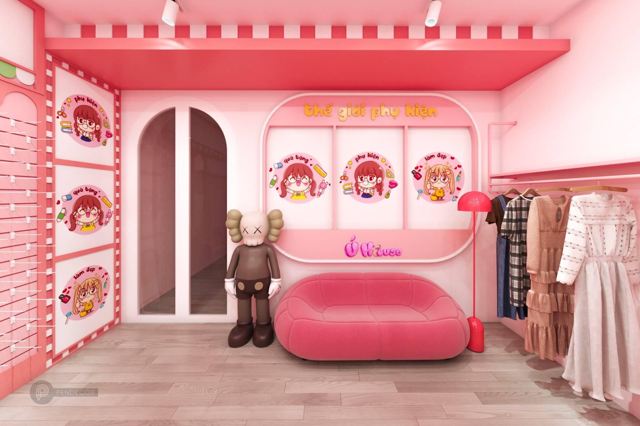 Thiết Kế & Thi Công Shop Phụ Kiện Ú House