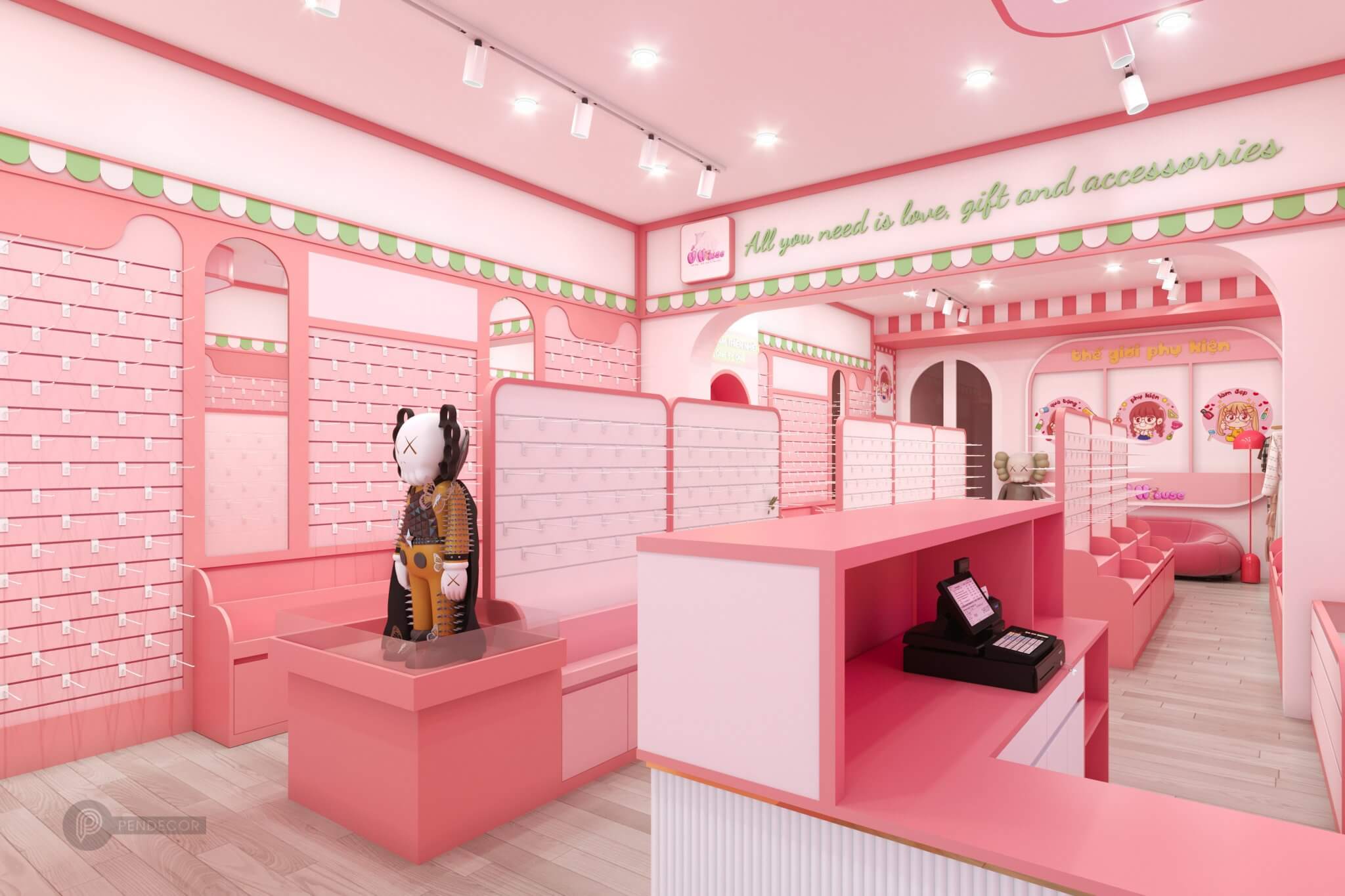 Thiết Kế & Thi Công Shop Phụ Kiện Ú House