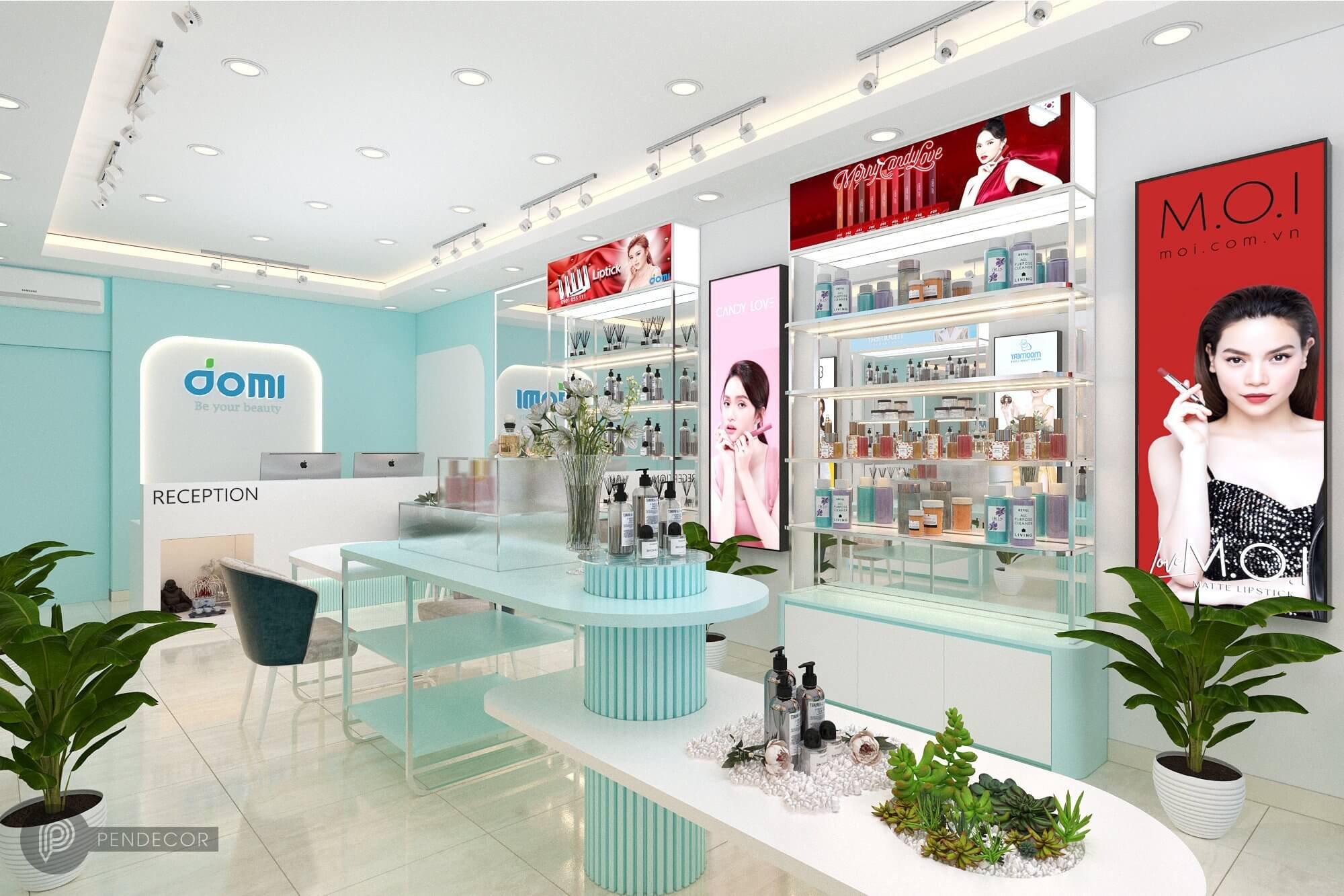 Thiết Kế Shop Mỹ Phẩm Domi