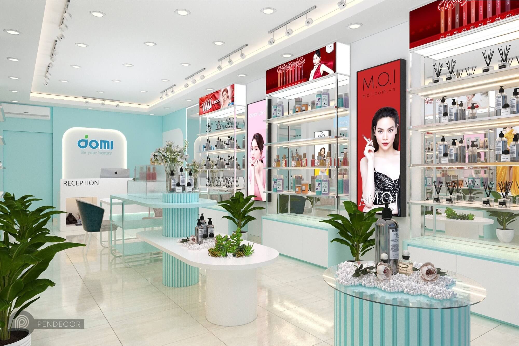 Thiết Kế Shop Mỹ Phẩm Domi