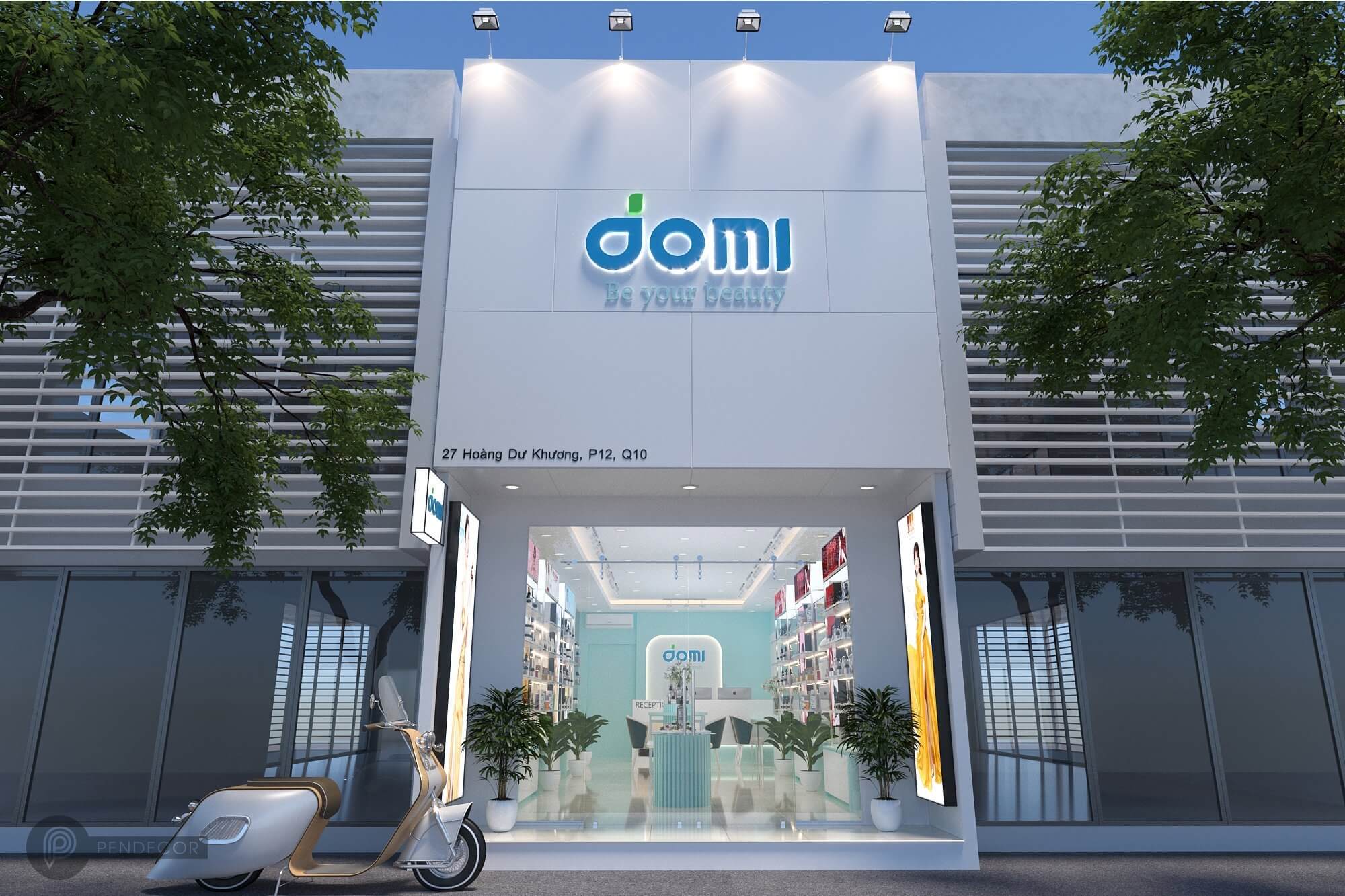 Thiết Kế Shop Mỹ Phẩm Domi