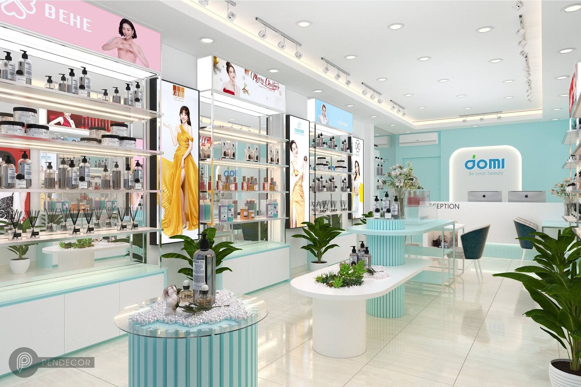 Thiết Kế Shop Mỹ Phẩm Domi