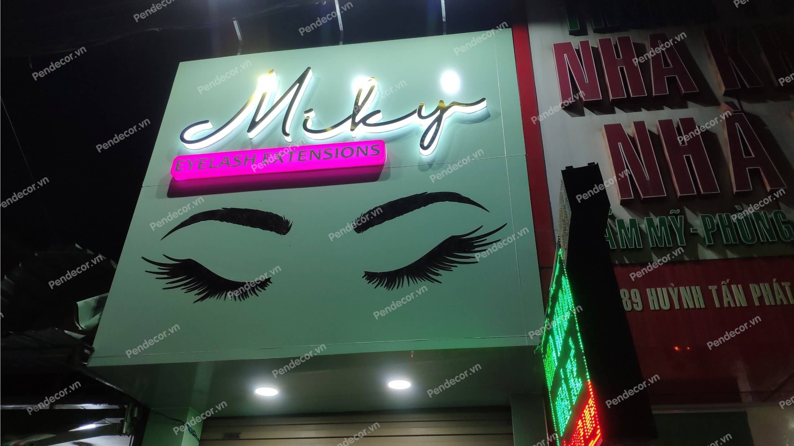 Thi Công Thực Tế Shop Nối Mi Miky