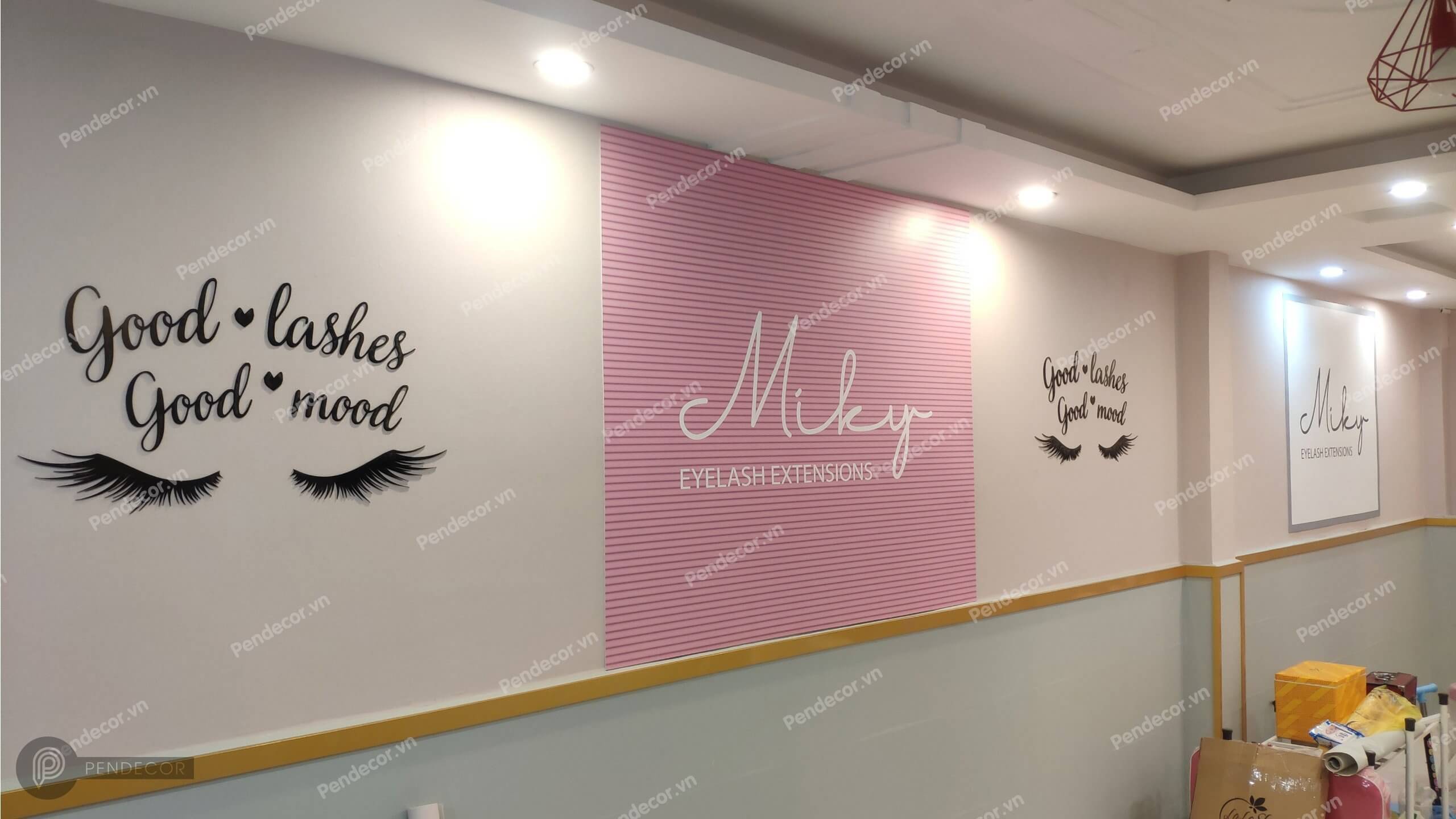 Thi Công Thực Tế Shop Nối Mi Miky