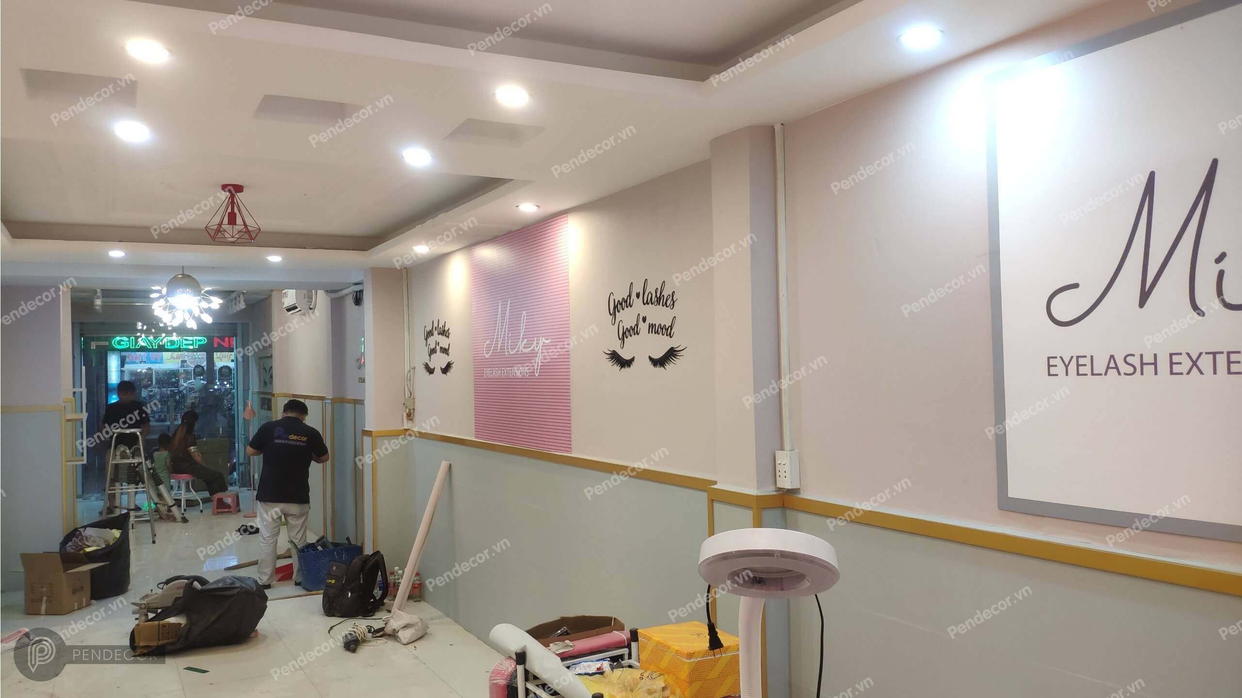 Thi Công Thực Tế Shop Nối Mi Miky