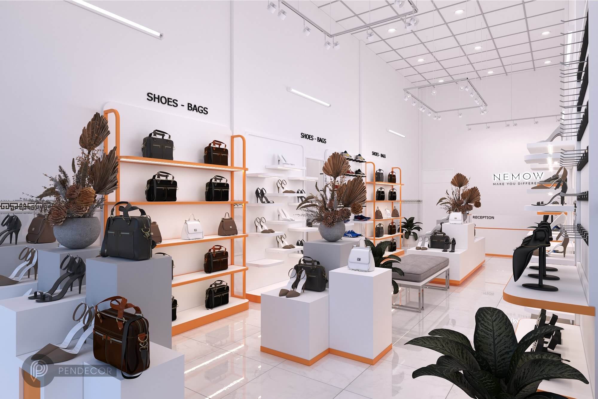 Thiết Kế Shop Giày Dép Túi Xách NEMOW