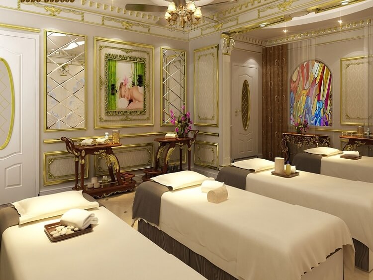 Thiết kế home spa theo phong cách tân cổ điển đang được nhiều người ưa chuộng