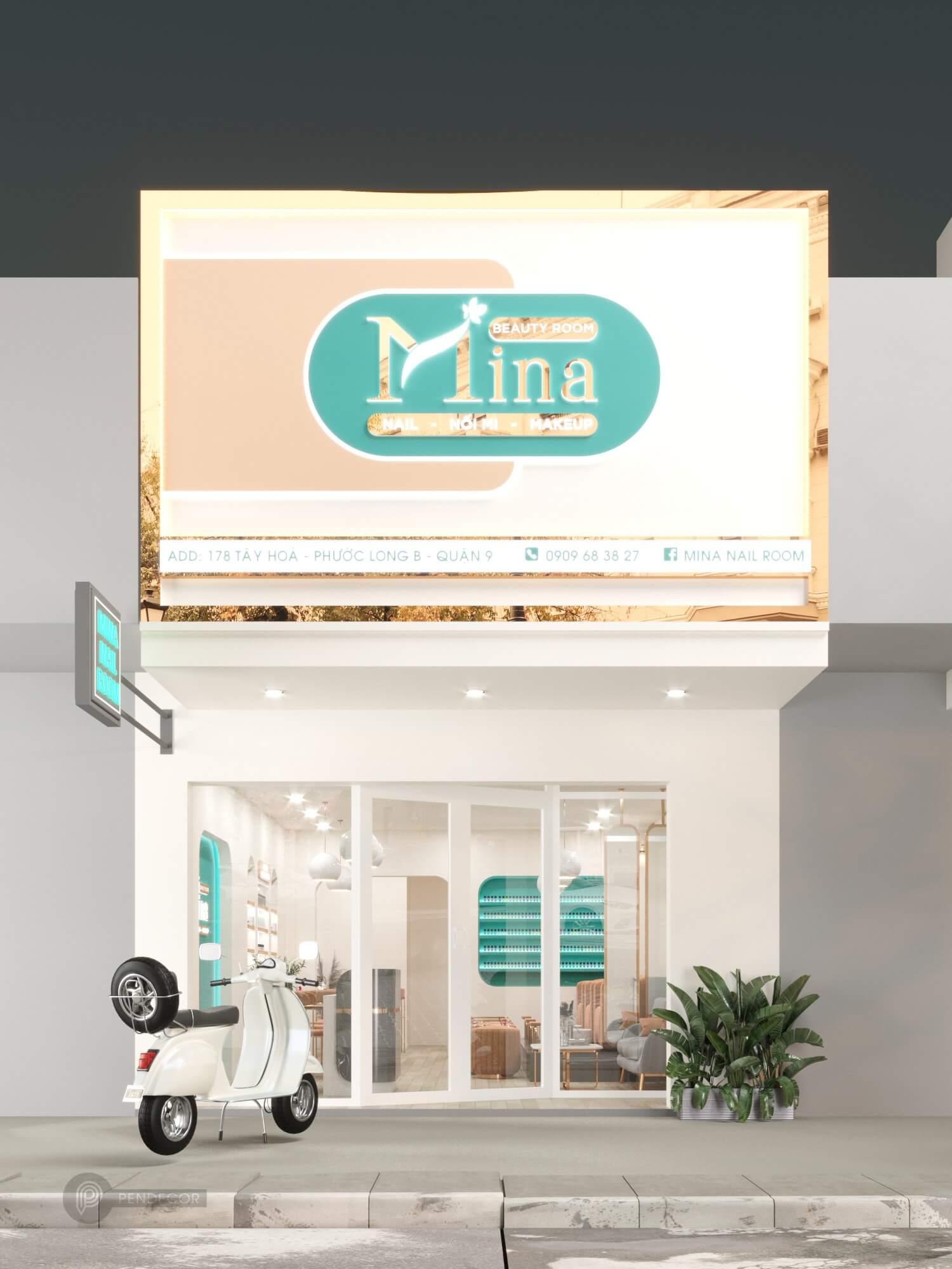 Thiết Kế Shop Nail Mina - Tây Hòa